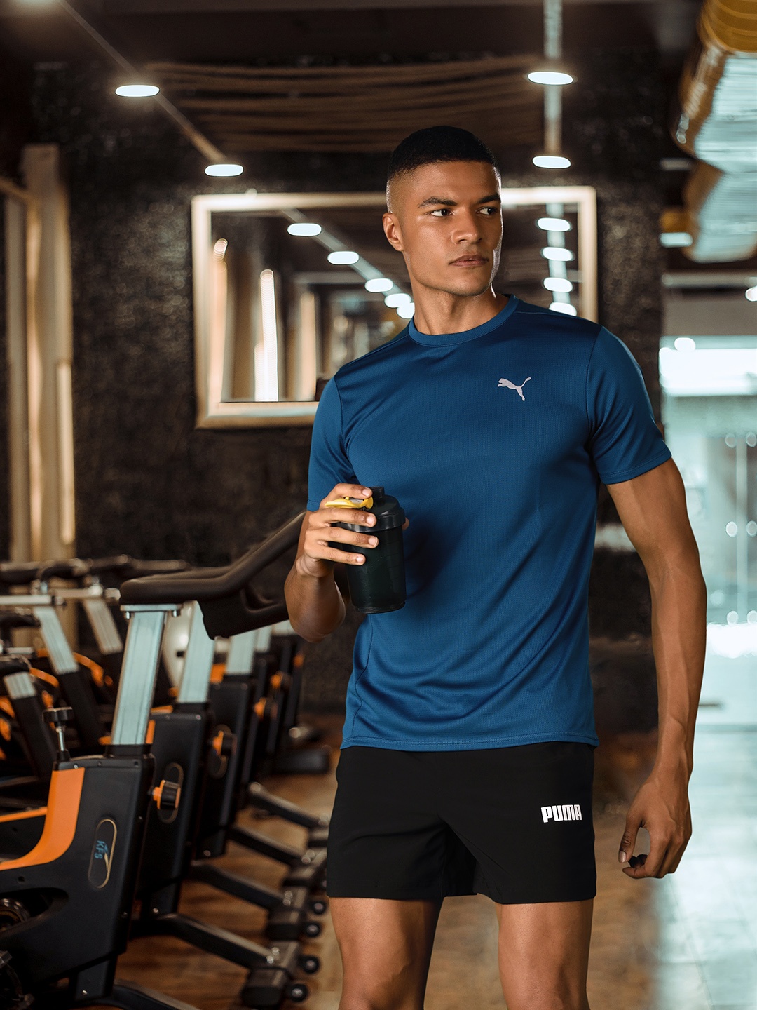 

Puma Men Black Typography Printed Shorts