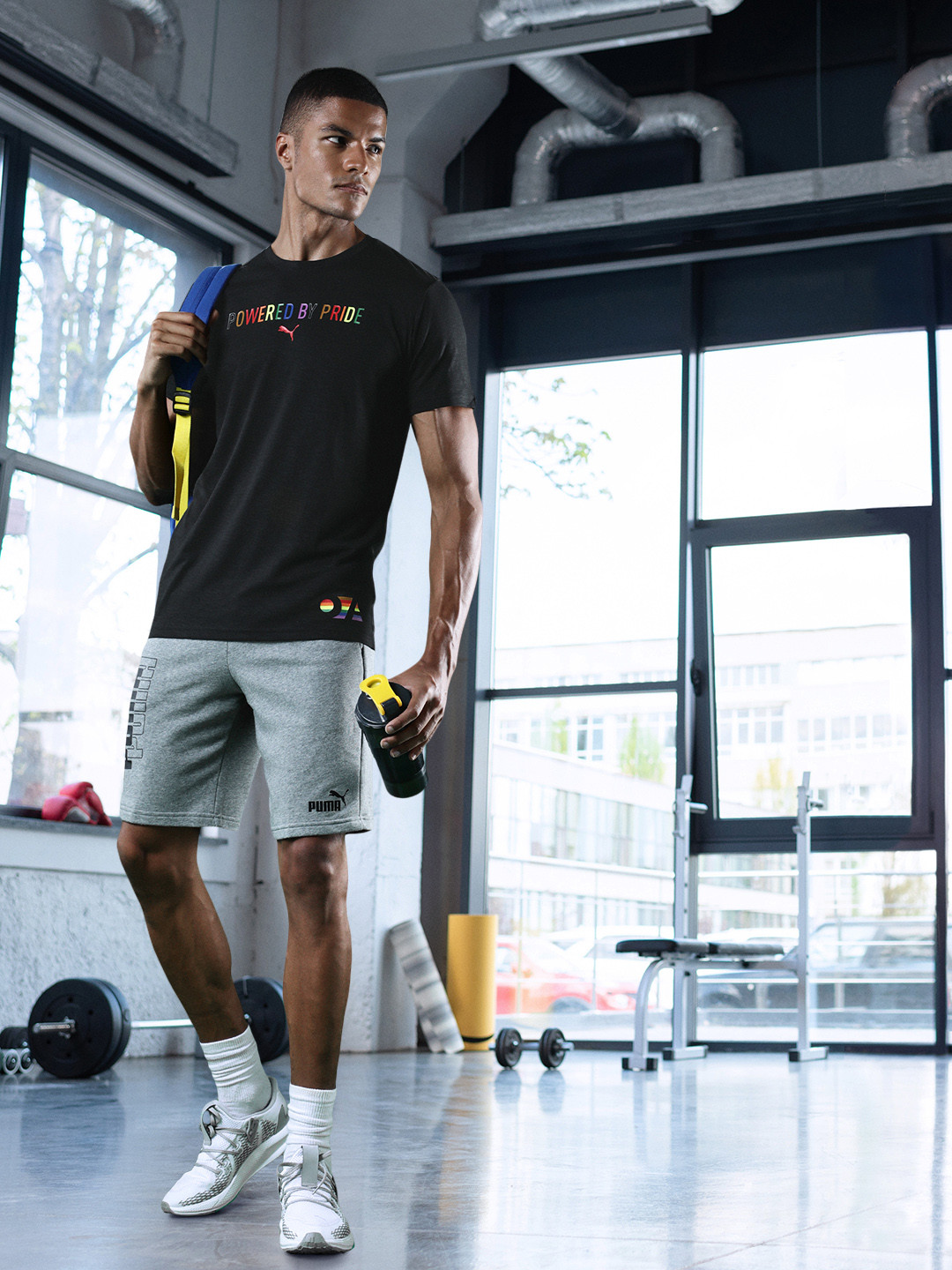 

Puma Men Black & Multicoloured Typography Printed Casual T-shirt