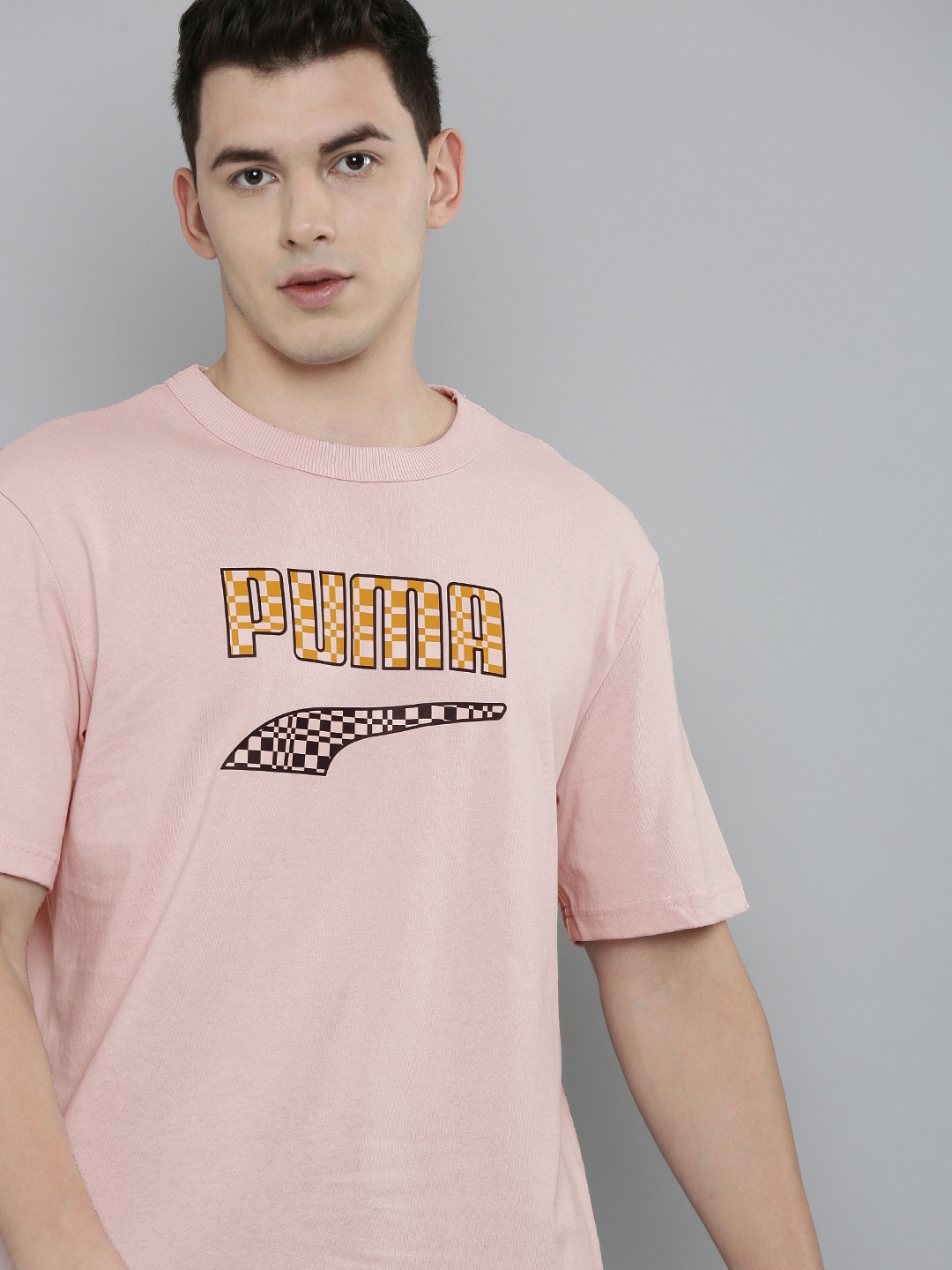 

Puma Men Pink Graphic Printed Round-Neck Sports T-shirt