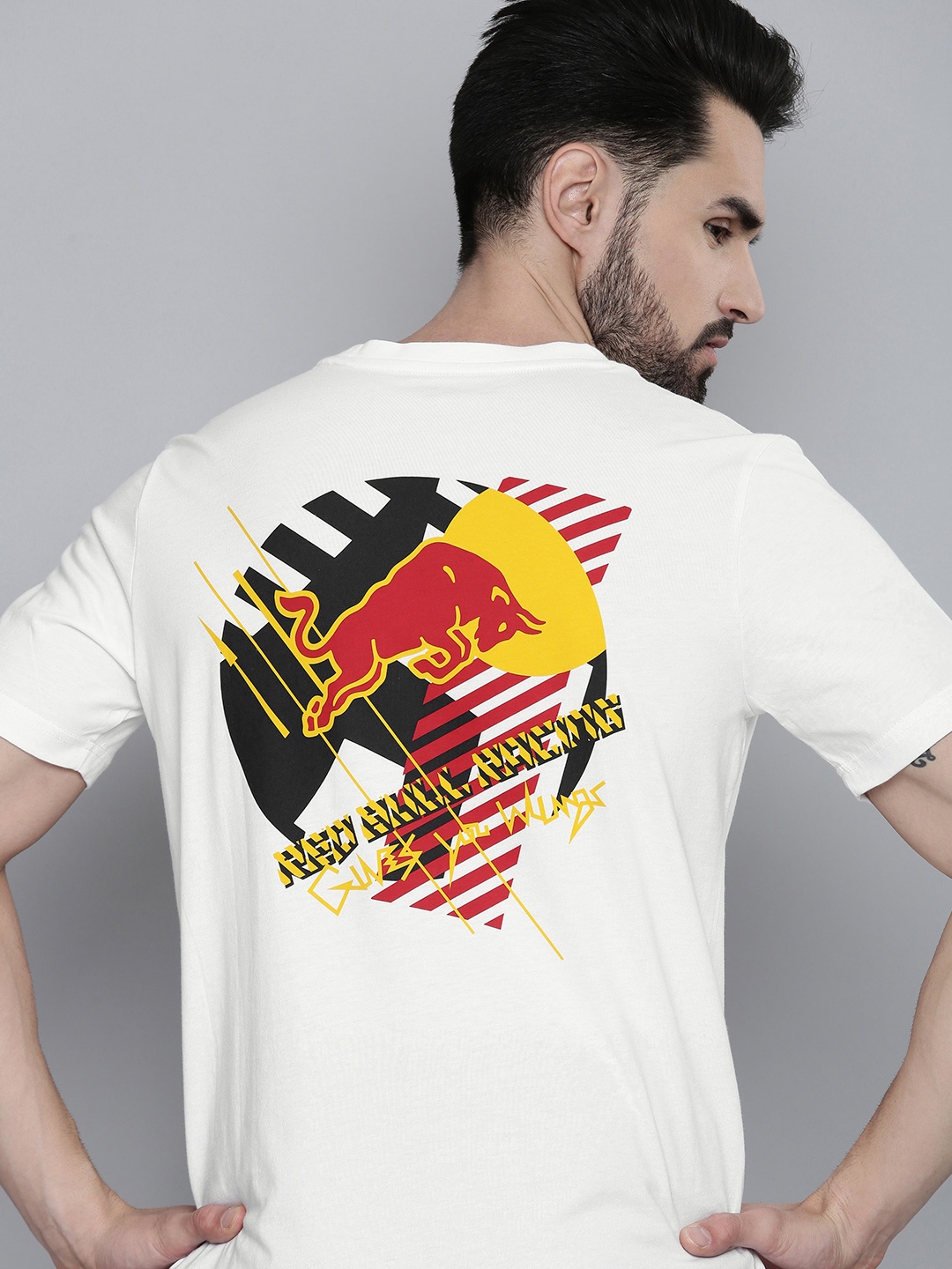 

Puma Men White Printed Red Bull Racing Dynamic Bull T-shirt