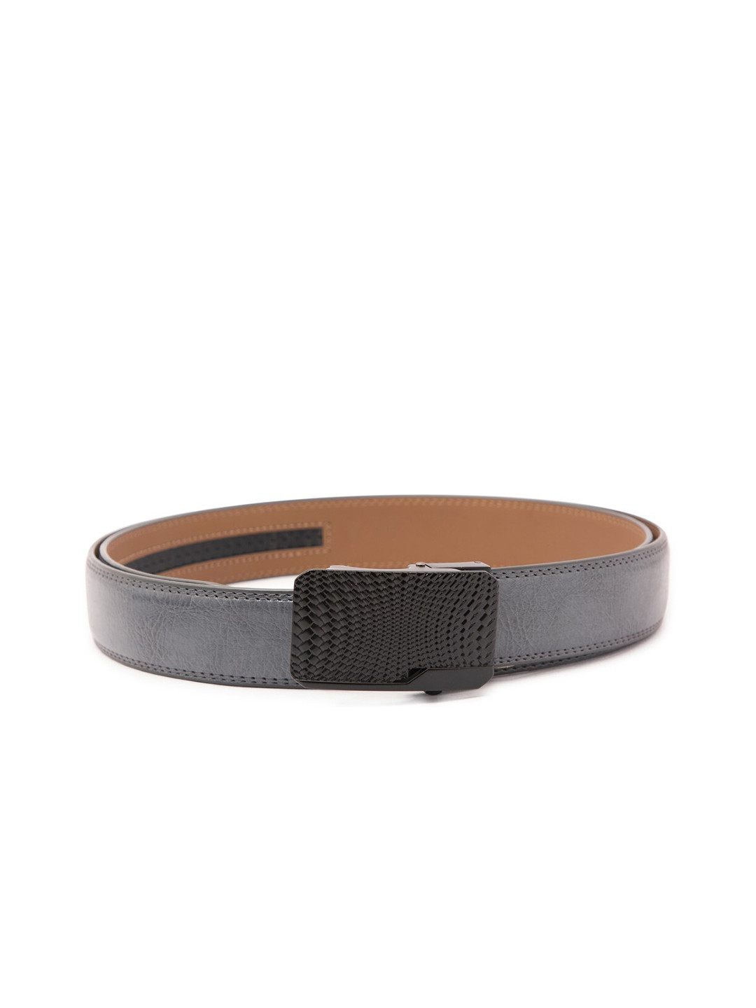 

BANGE Men Blue Textured Leather Formal Belt