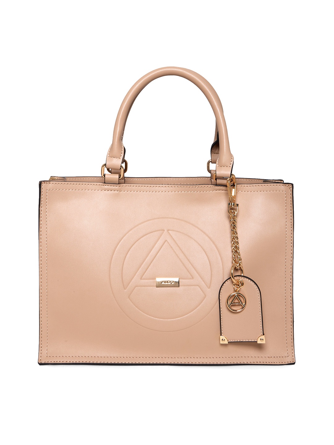

ALDO Brown Structured Handheld Bag with Tasselled