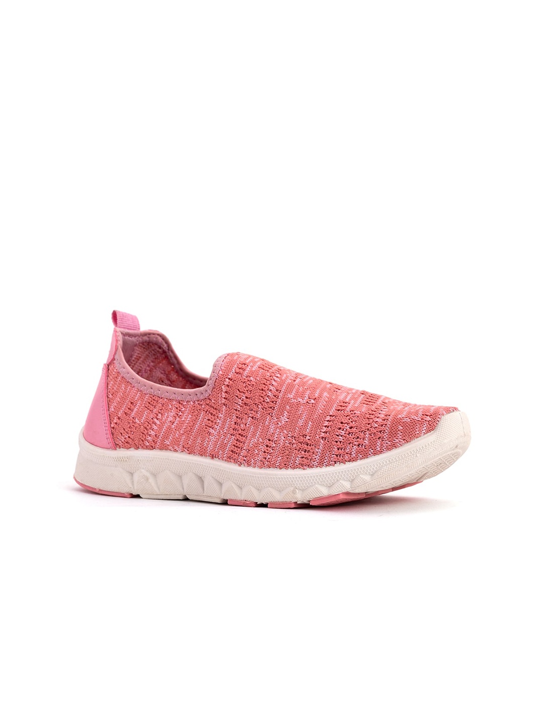 

Khadims Women Pink Woven Design Slip-On Sneakers