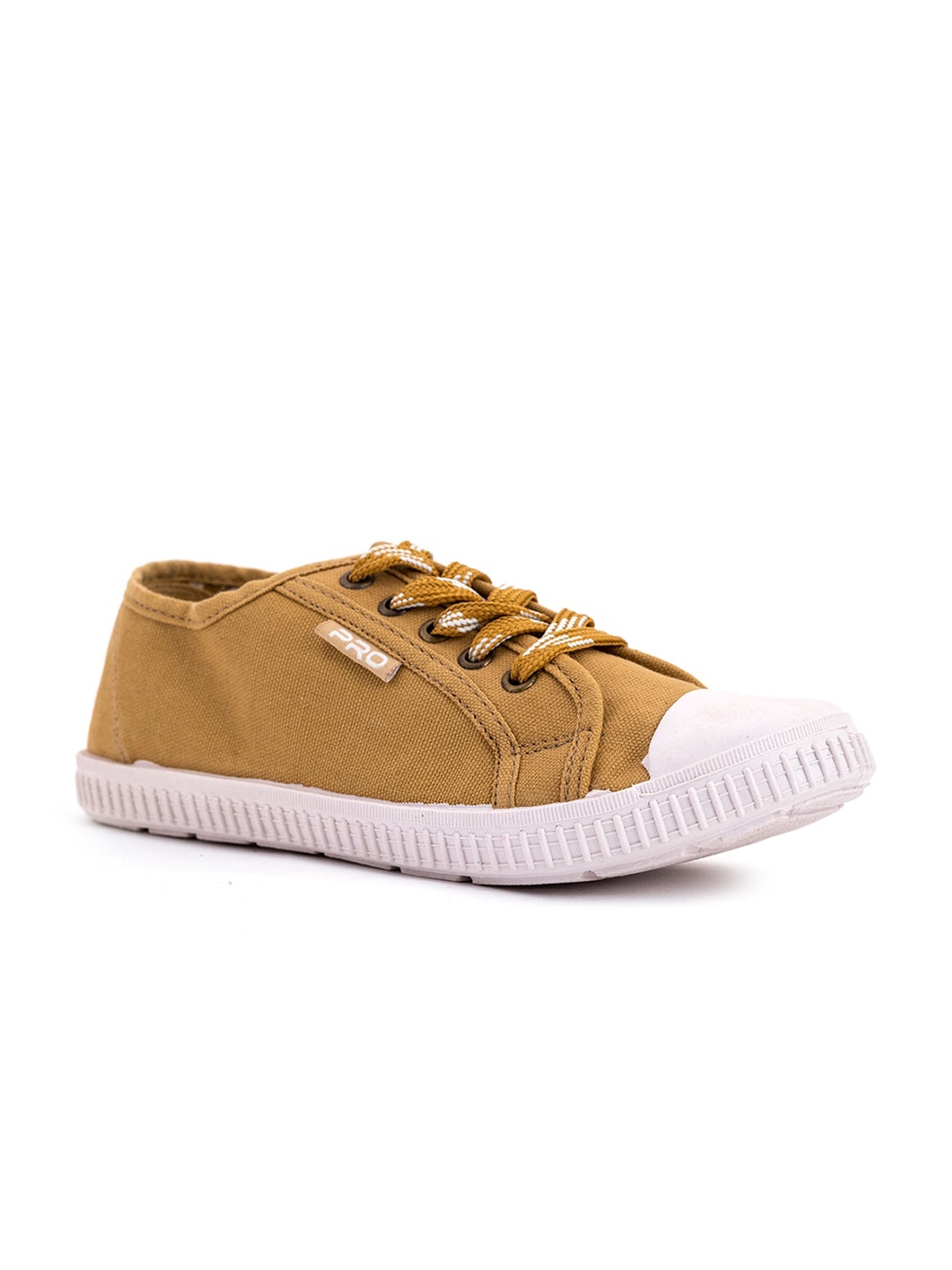 

Khadims Women Yellow Solid Lace-Up Sneakers
