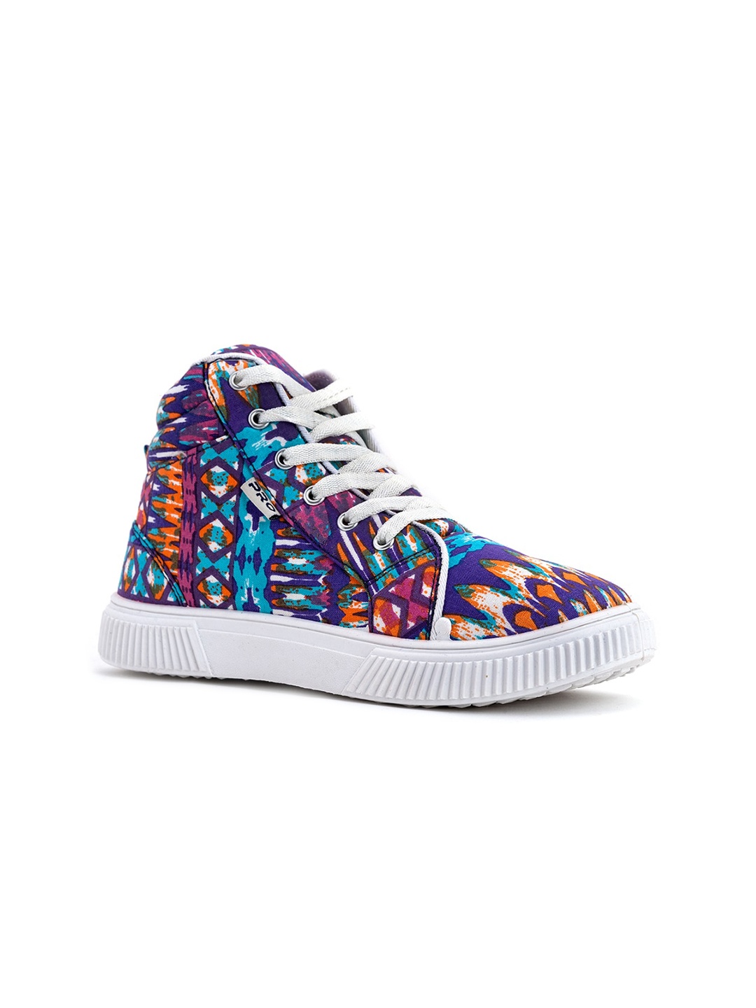 

Khadims Women Blue Printed Canvas Sneakers