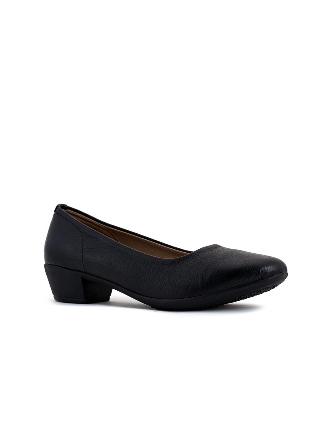 

Khadims Women Black Textured Ballerinas Flats