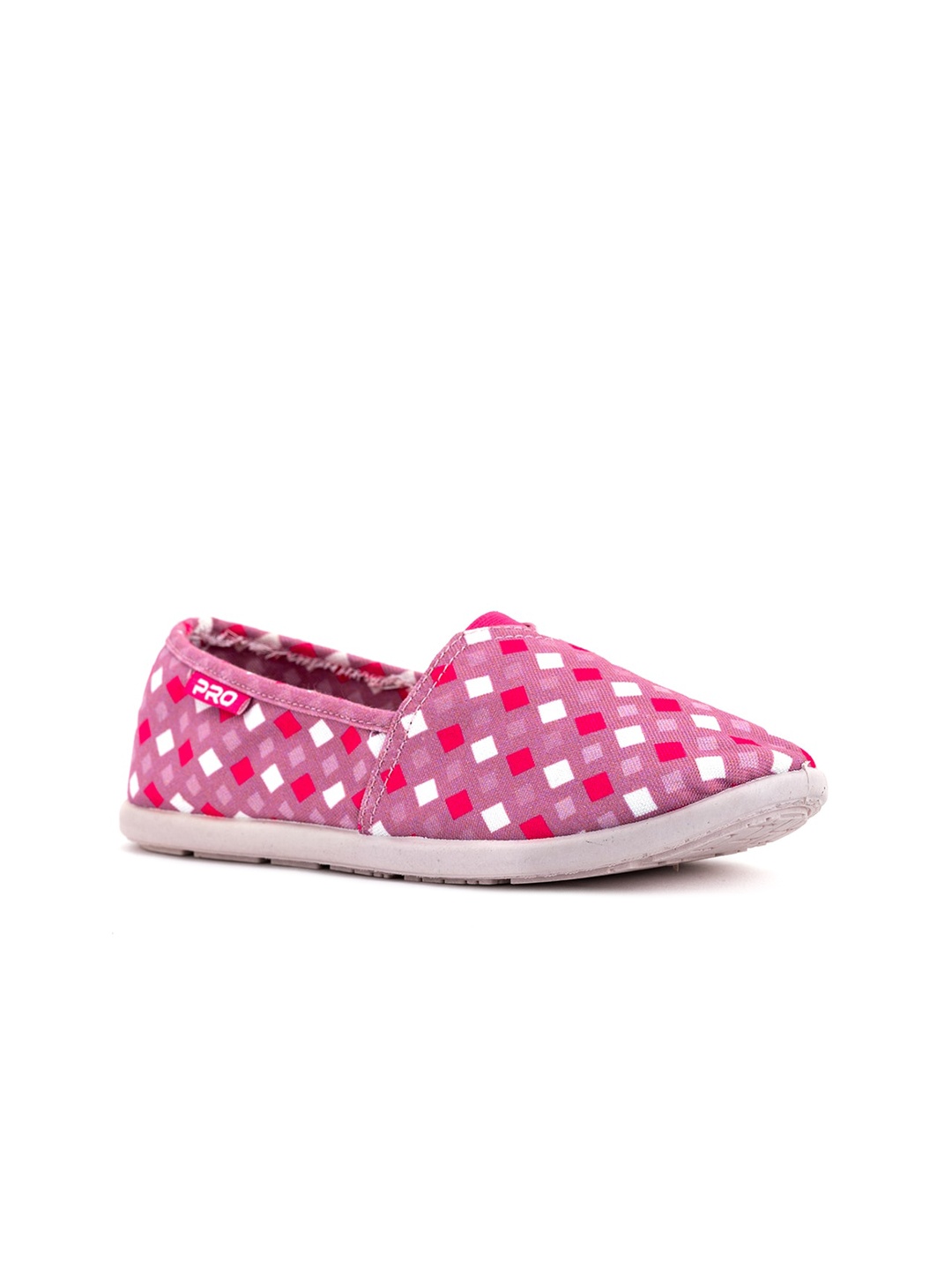 

Khadims Women Pink & White Printed Slip-On Sneakers