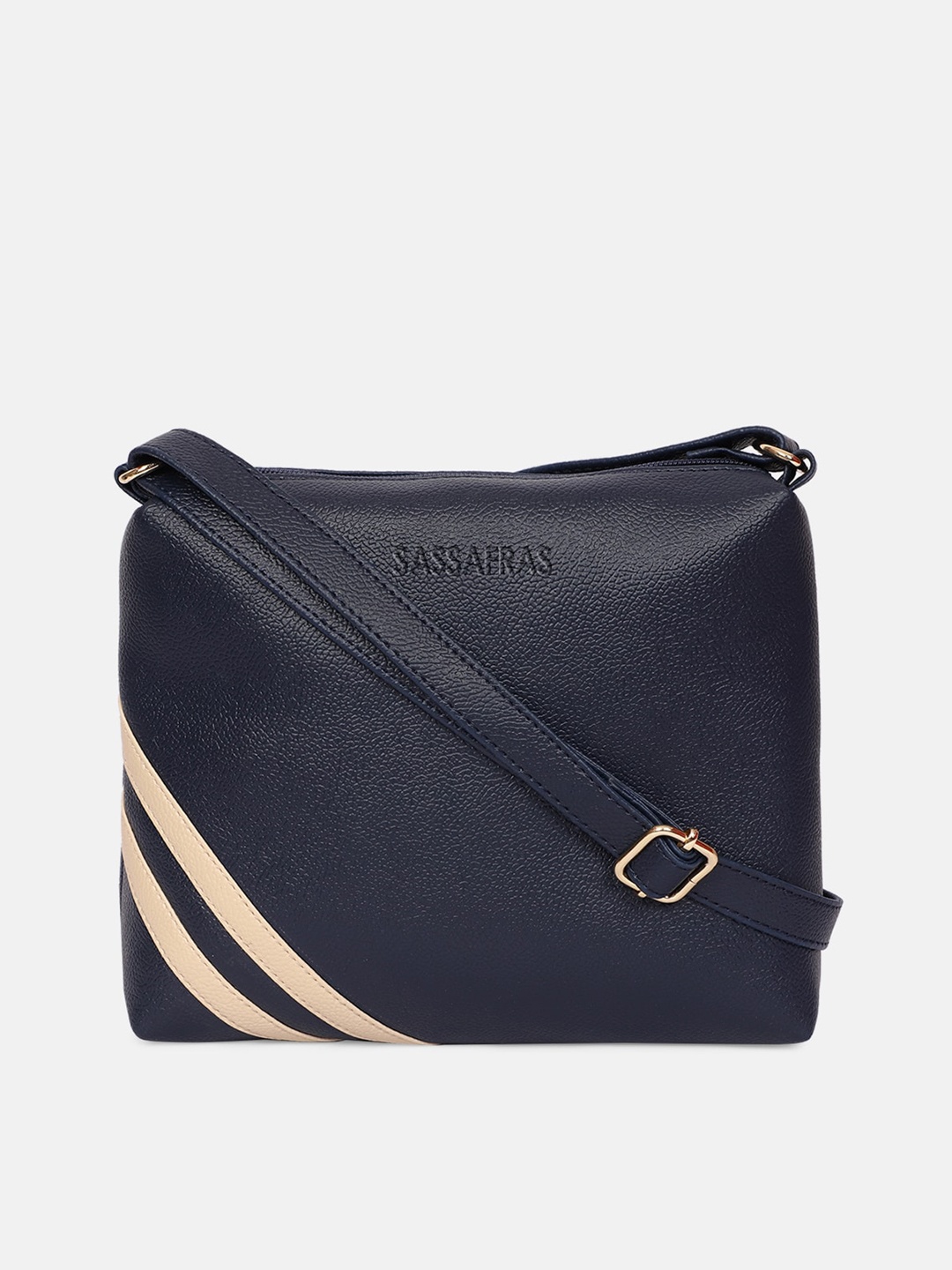 

SASSAFRAS Blue PU Structured Sling Bag