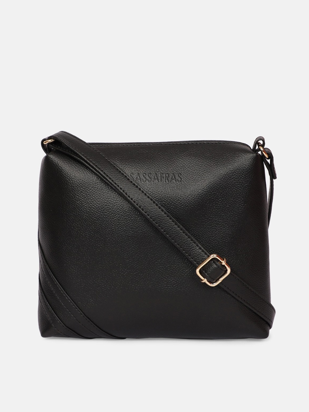 

SASSAFRAS Black PU Structured Sling Bag