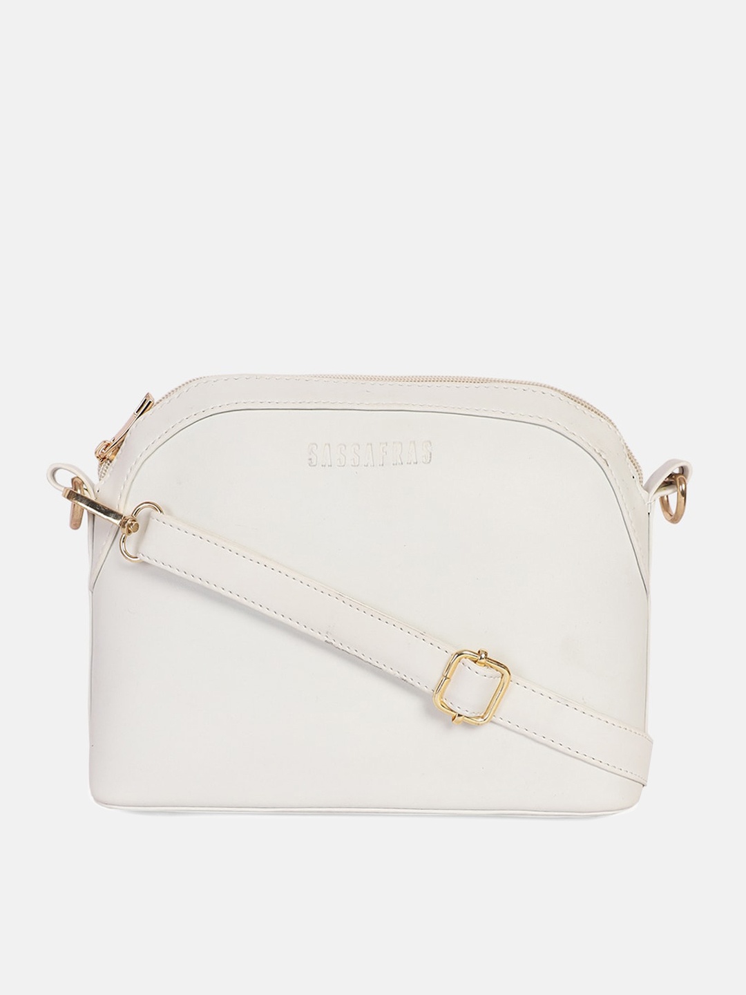 

SASSAFRAS White PU Structured Sling Bag