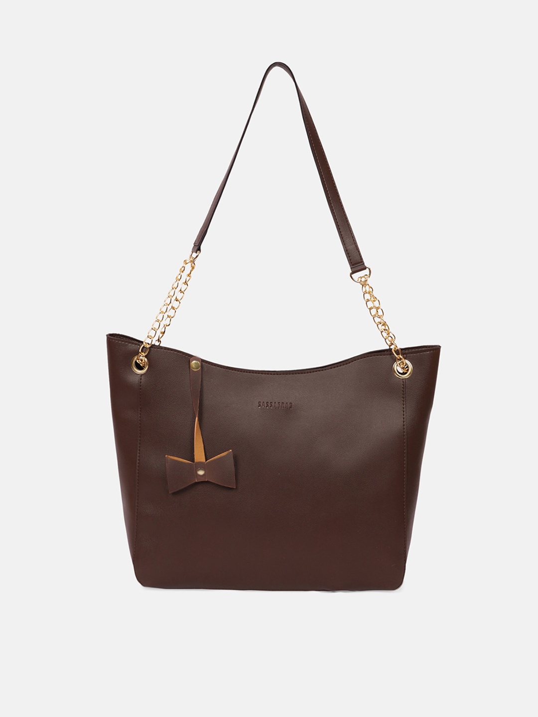 

SASSAFRAS Brown PU Structured Shoulder Bag