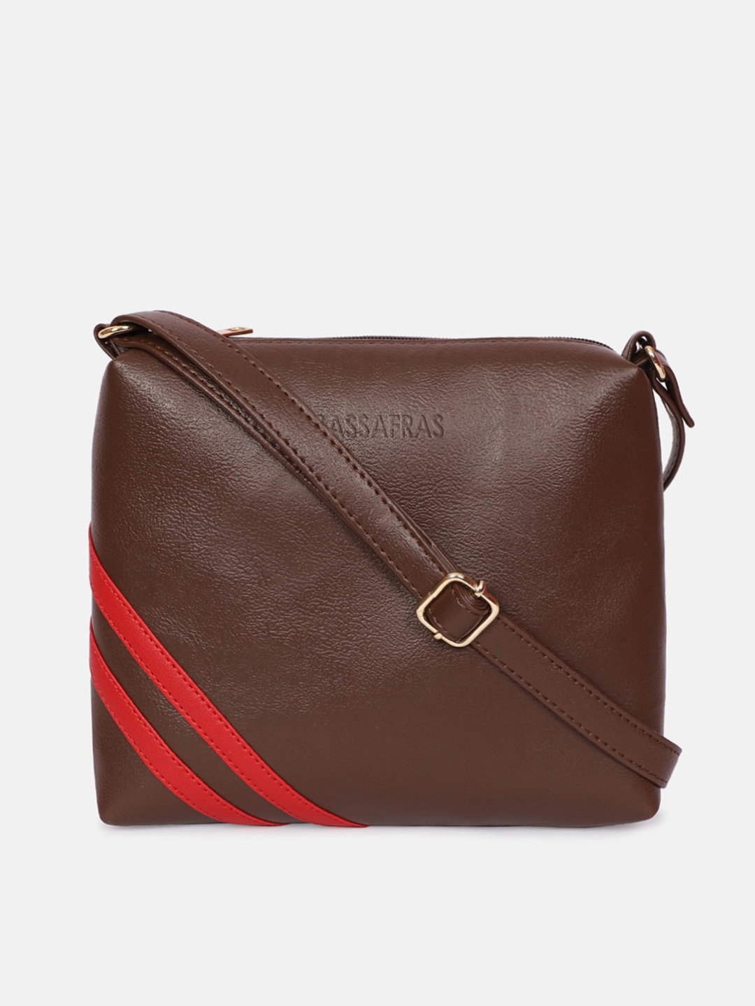 

SASSAFRAS Brown PU Structured Sling Bag