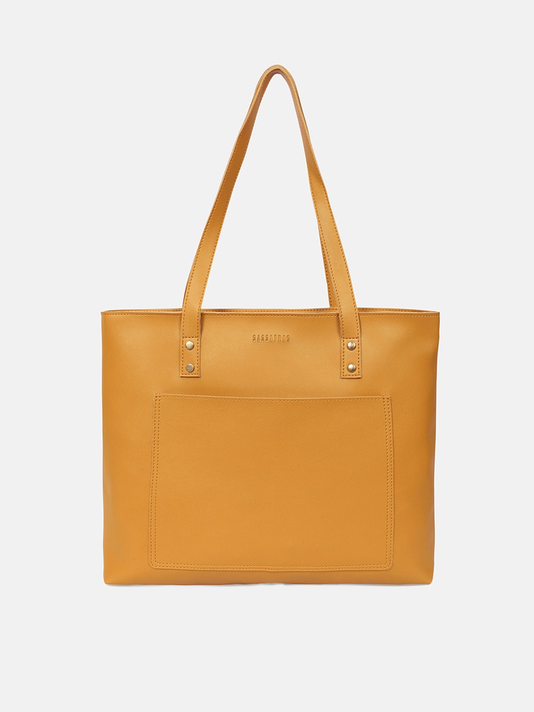 

SASSAFRAS Brown PU Oversized Structured Shoulder Bag