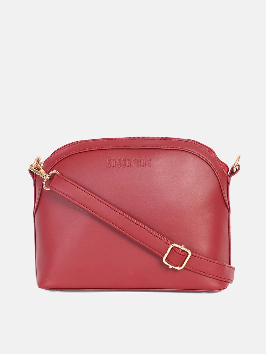 

SASSAFRAS Maroon Solid Sling Bag