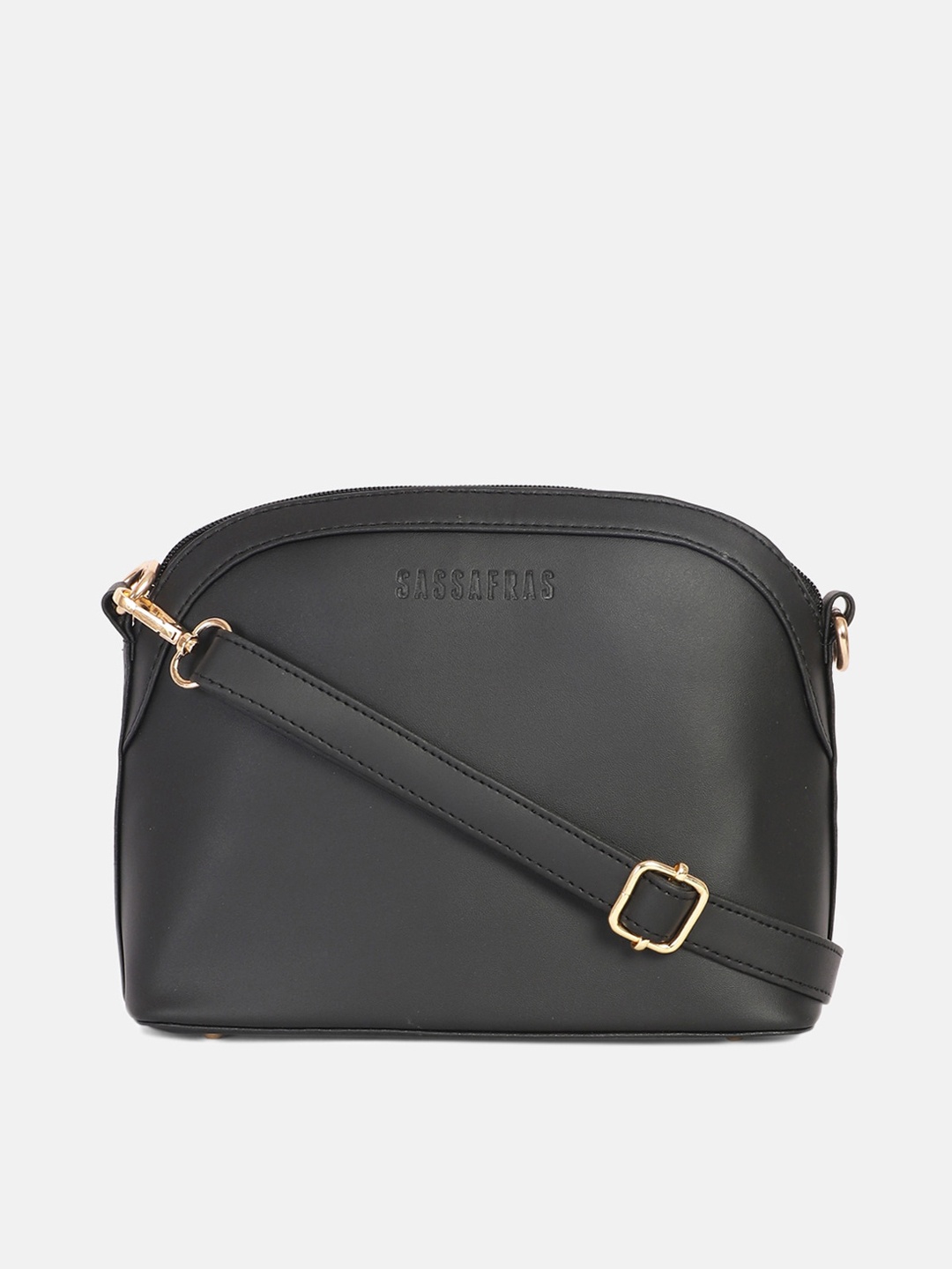 

SASSAFRAS Black PU Structured Sling Bag