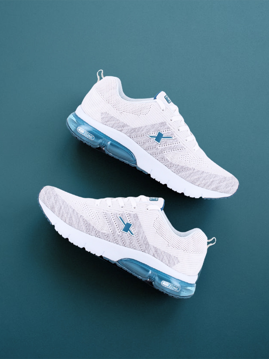 

Sparx Men White & Grey Mesh Running Non-Marking Shoes