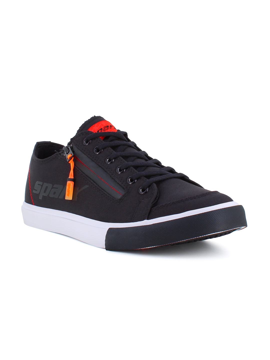 

Sparx Men Black Solid Sneakers