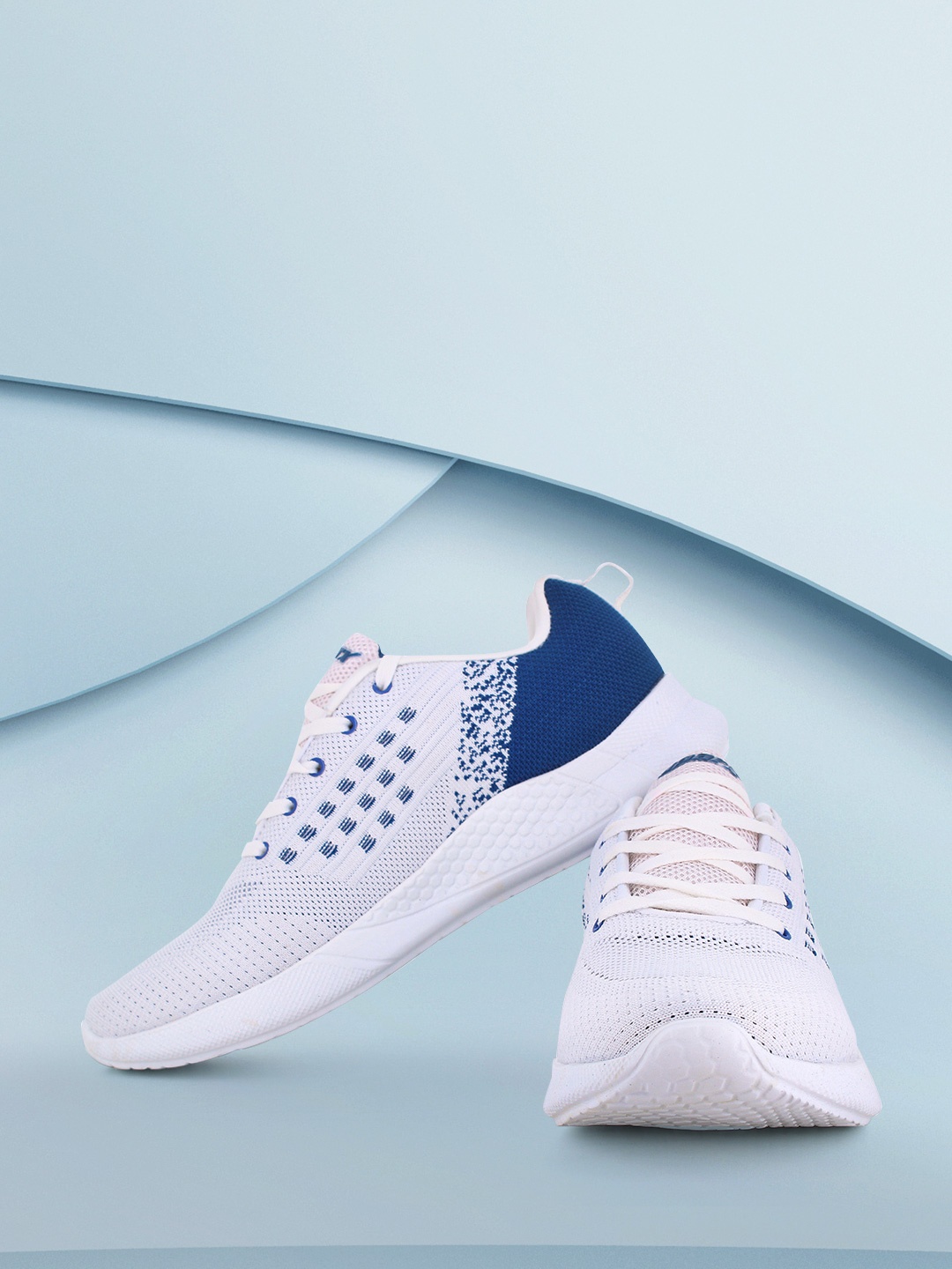 

Sparx Men White & Blue Mesh Running Non-Marking Shoes