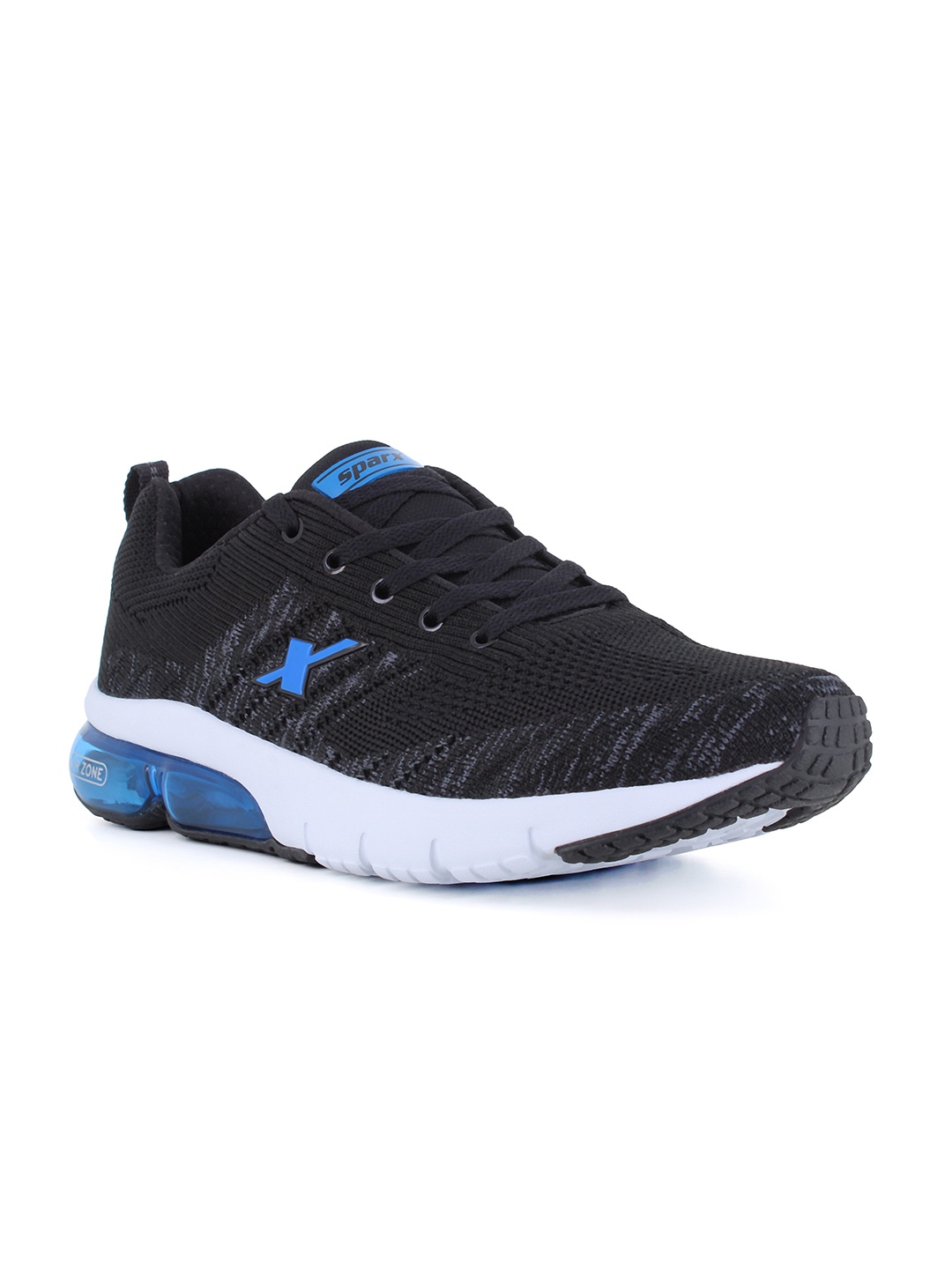 

Sparx Men Black & Blue Mesh Running Non-Marking Shoes