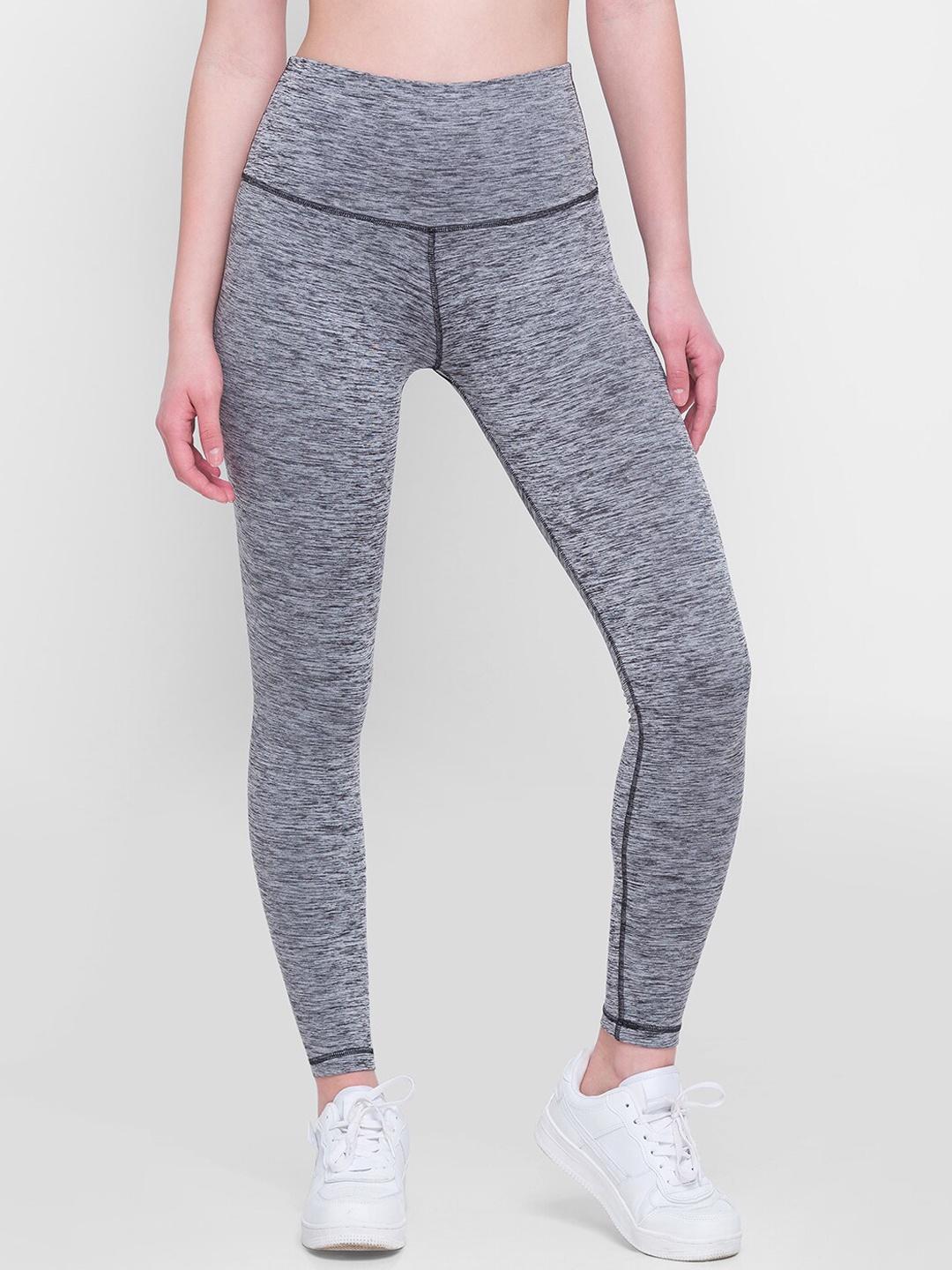 

Candyskin Women Black & Grey Solid High-Waisted Tights
