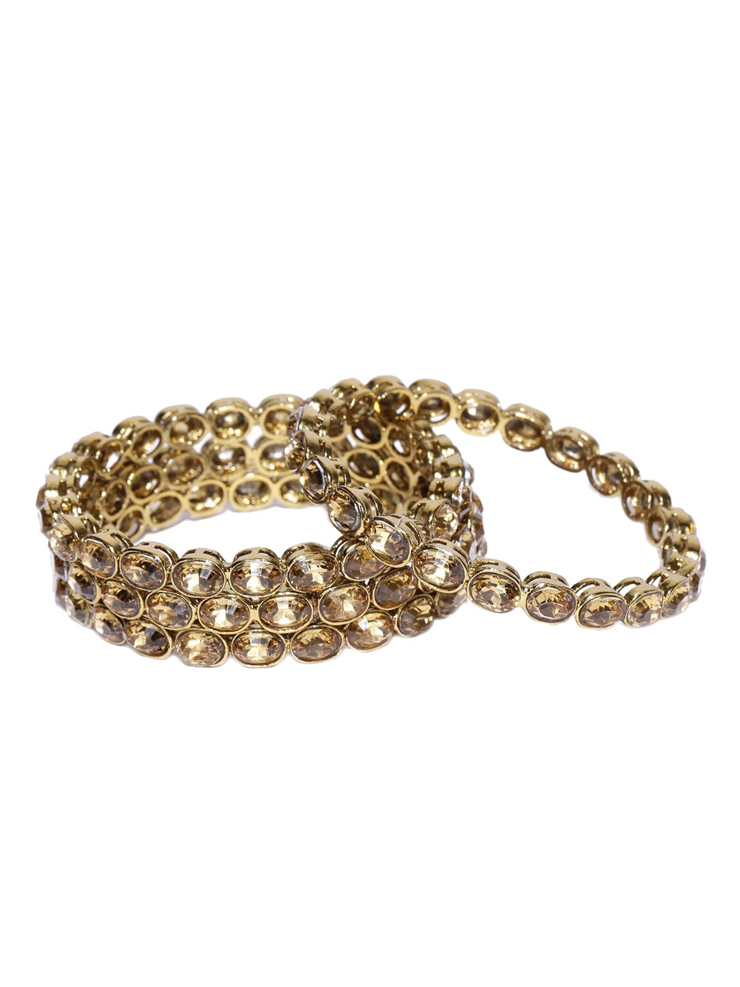

Priyaasi Set Of 4 Gold-Plated & Stone Studded Bangle