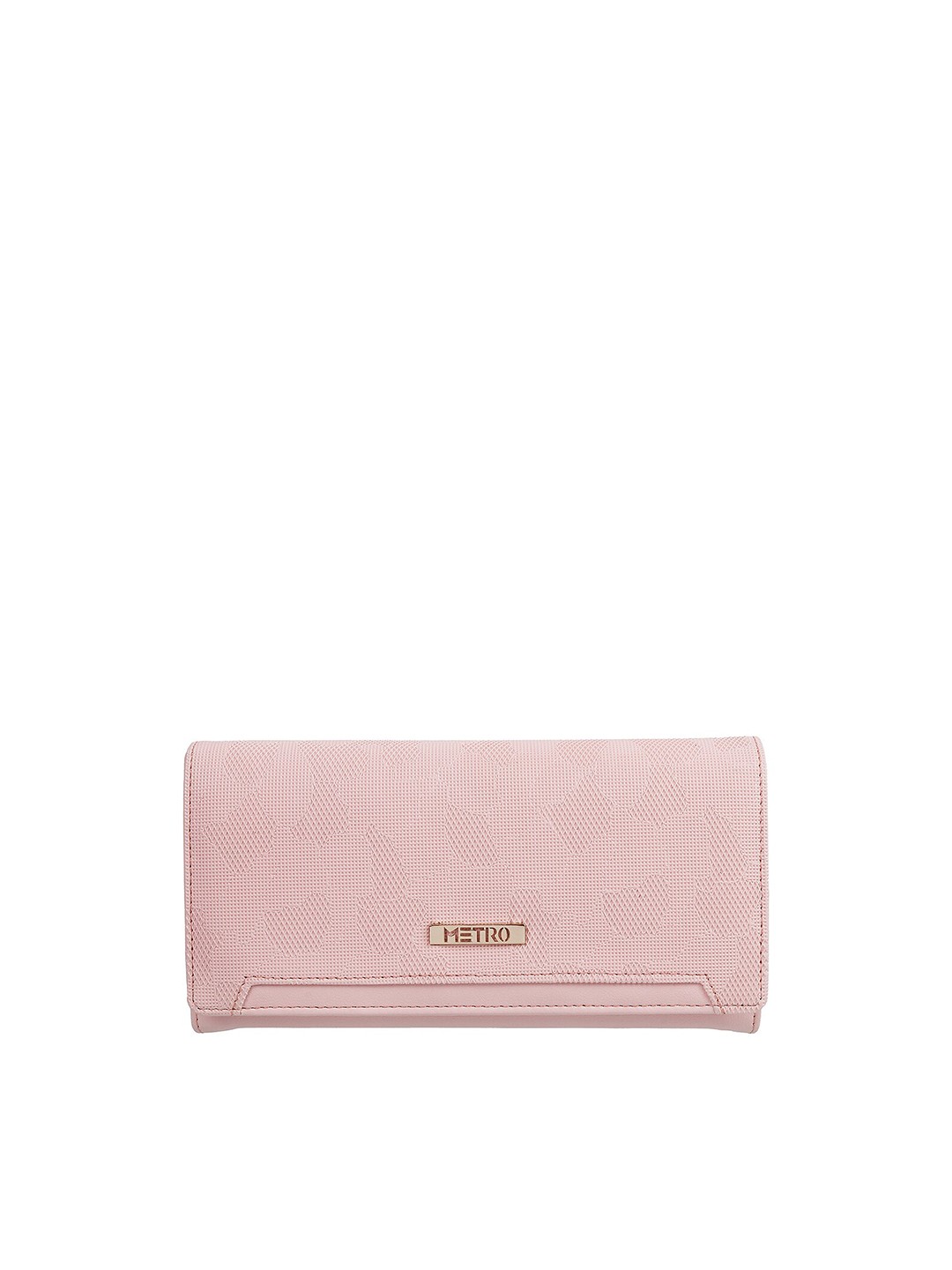 

Metro Women Textured Rose-Coloured Purse Clutch