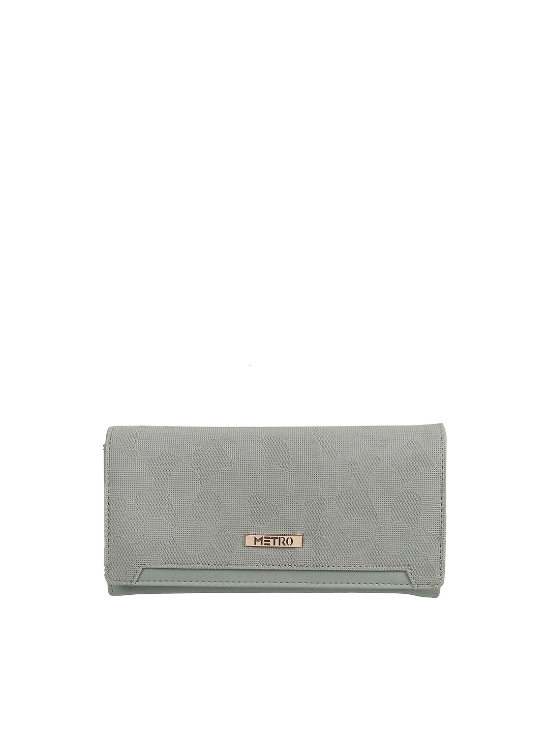 

Metro Women Green Textured Purse Clutch