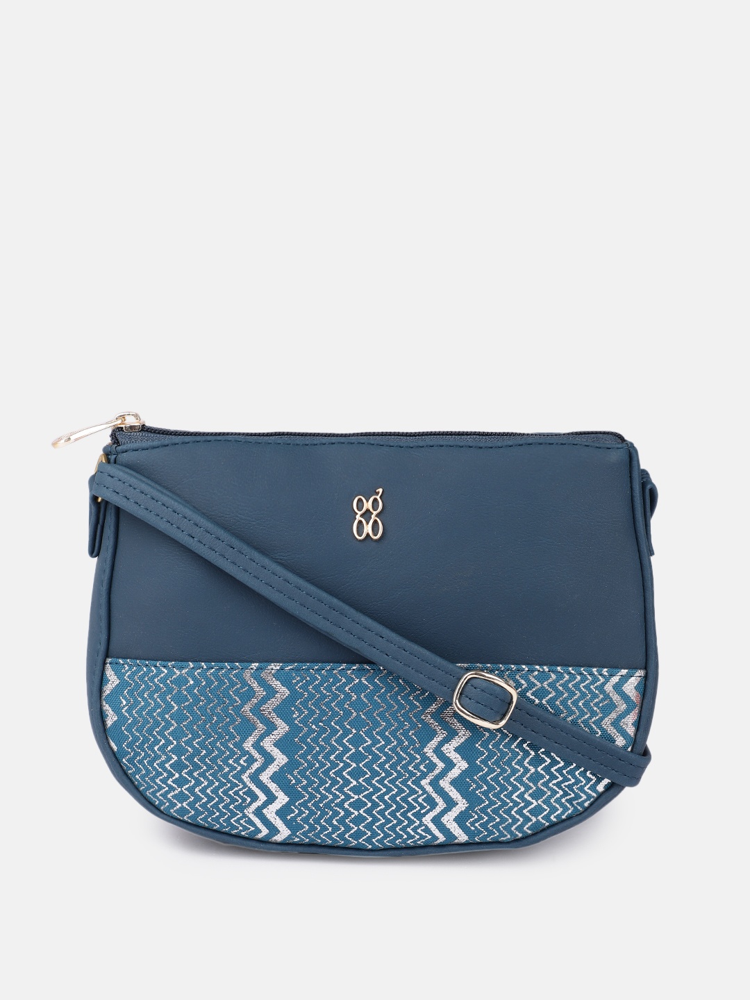 

Baggit Blue Embroidered Sling Bag