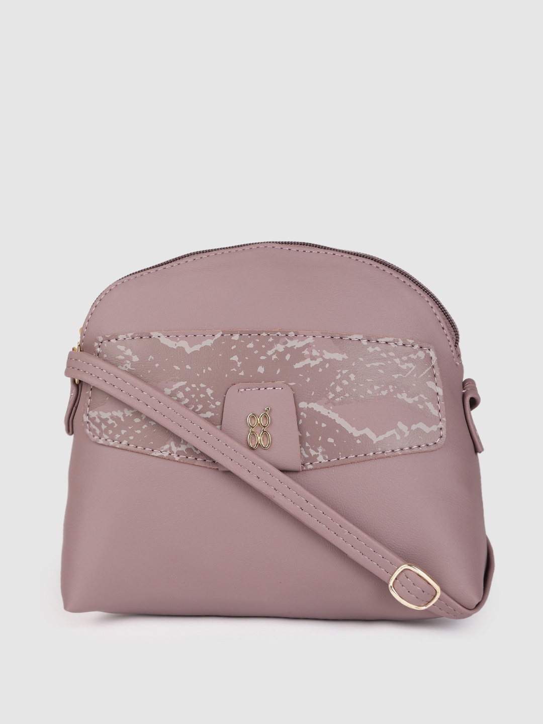 

Baggit Mauve Solid Structured Sling Bag