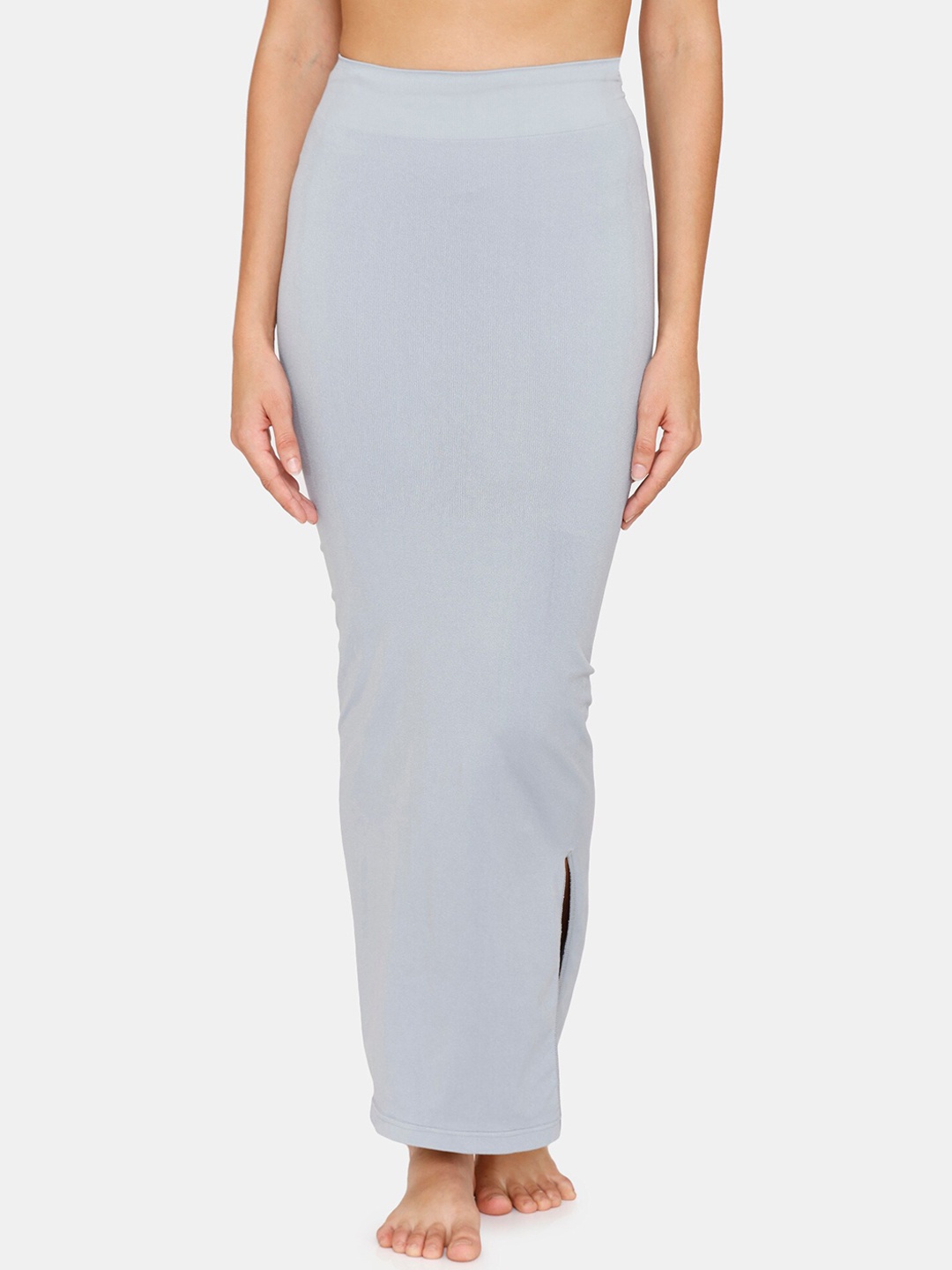 

Zivame Women Grey Solid Saree Shapewear