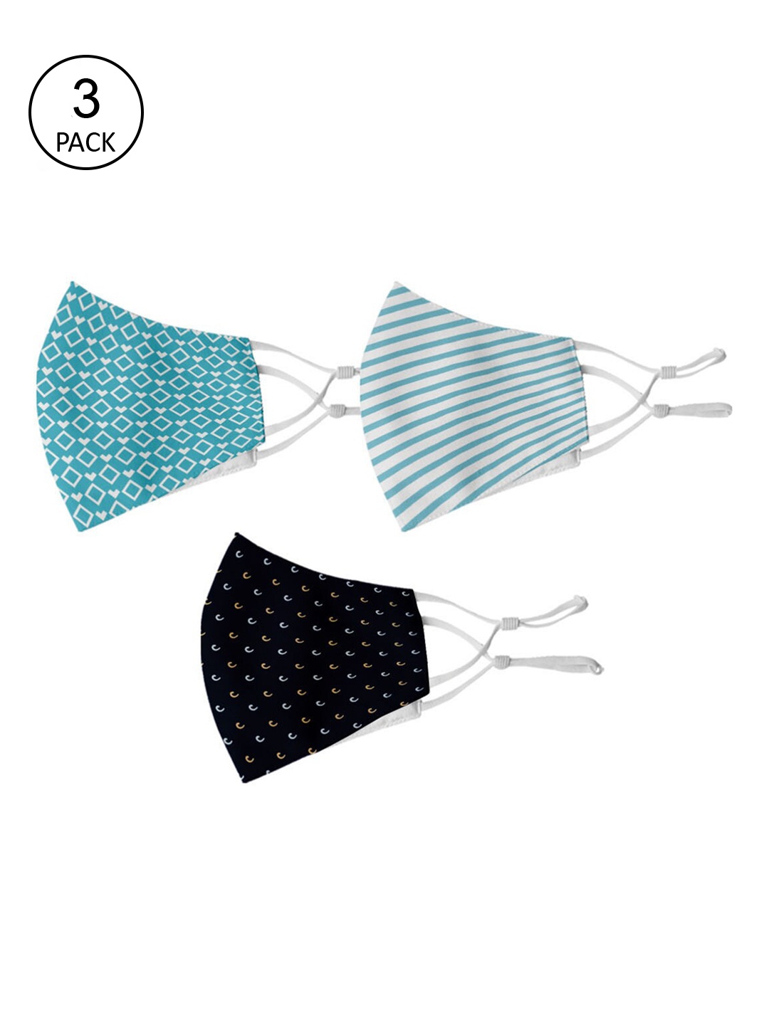 

Crazy Corner Pack of 3 Printed Face Masks, Multi