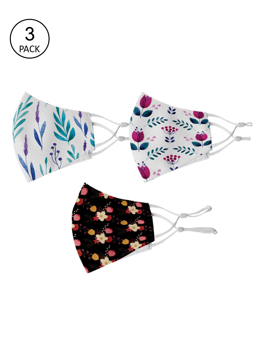 

Crazy Corner Unisex Printed Pack of 3 Face Masks, Multi