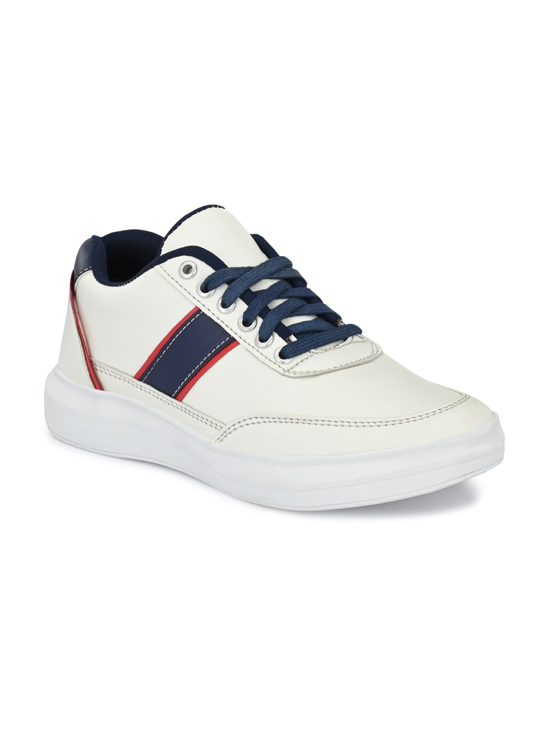 

mr wonker Men White Colourblocked Sneakers