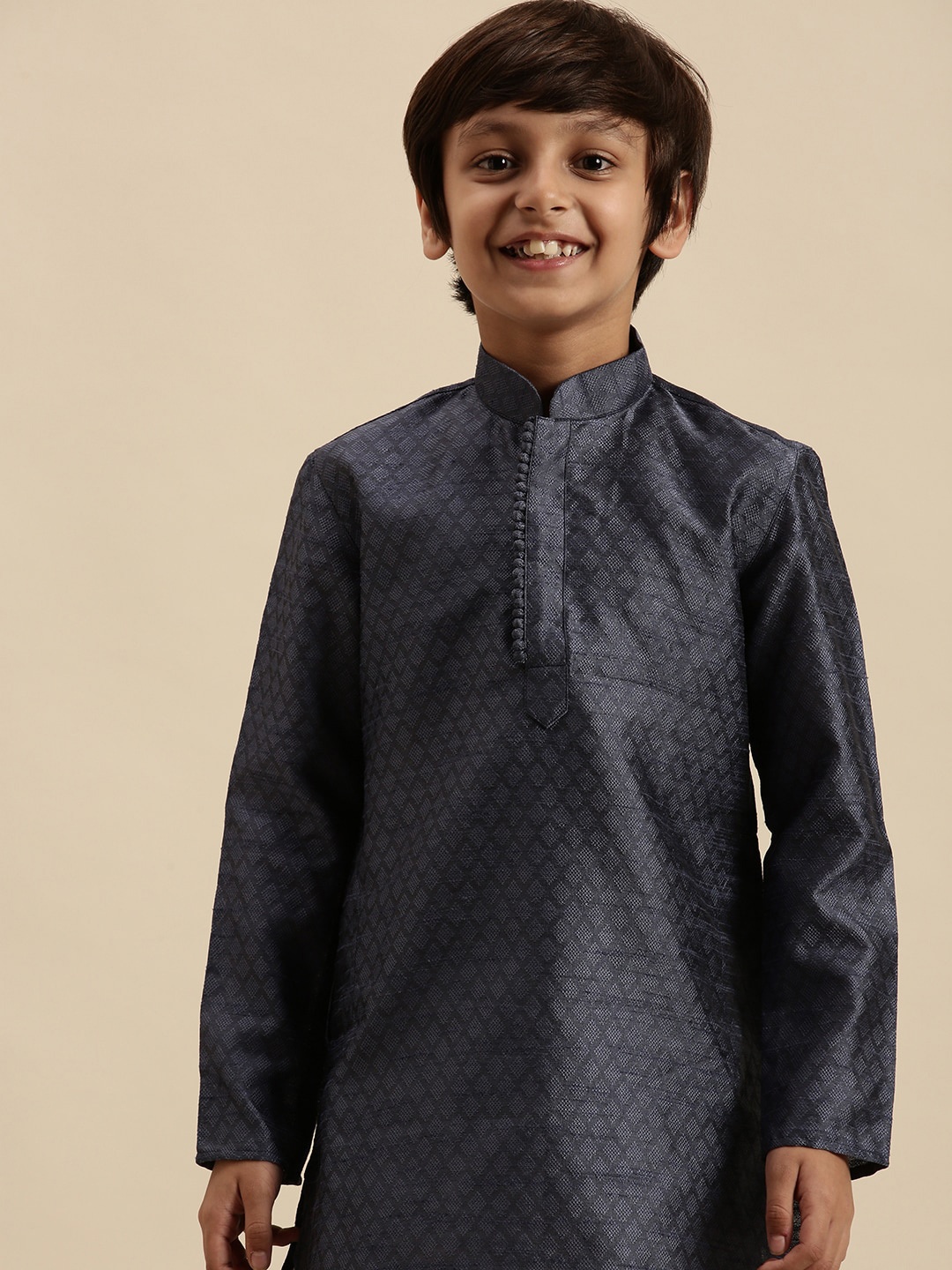 

Sanwara Boys Navy Blue Kurta