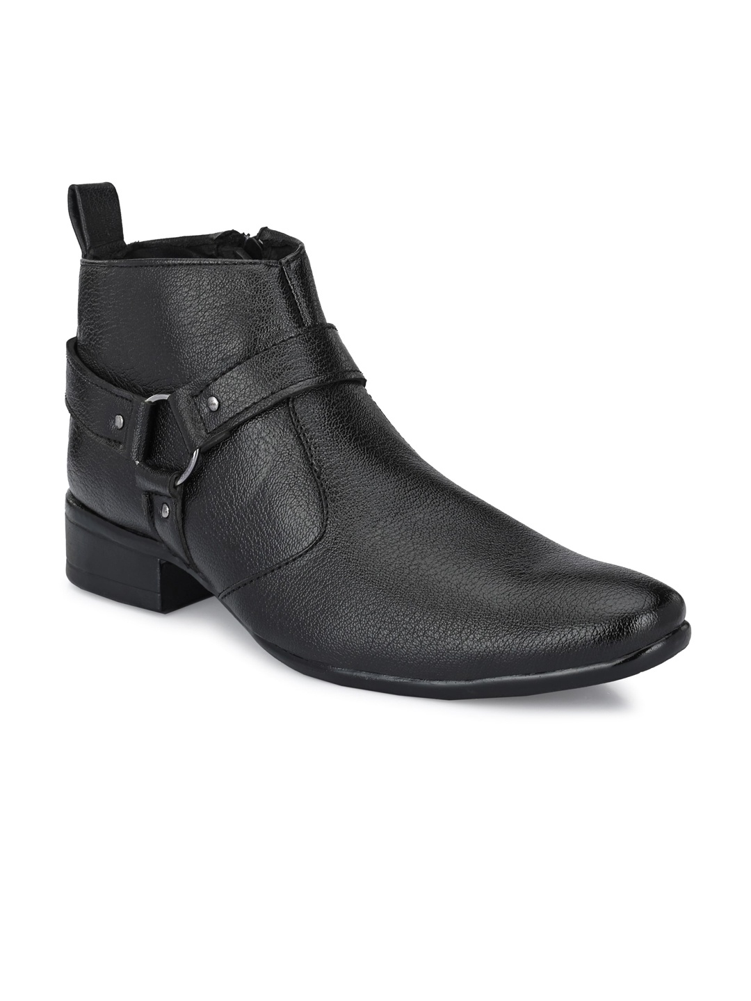 

mr wonker Men Black Flat Boots
