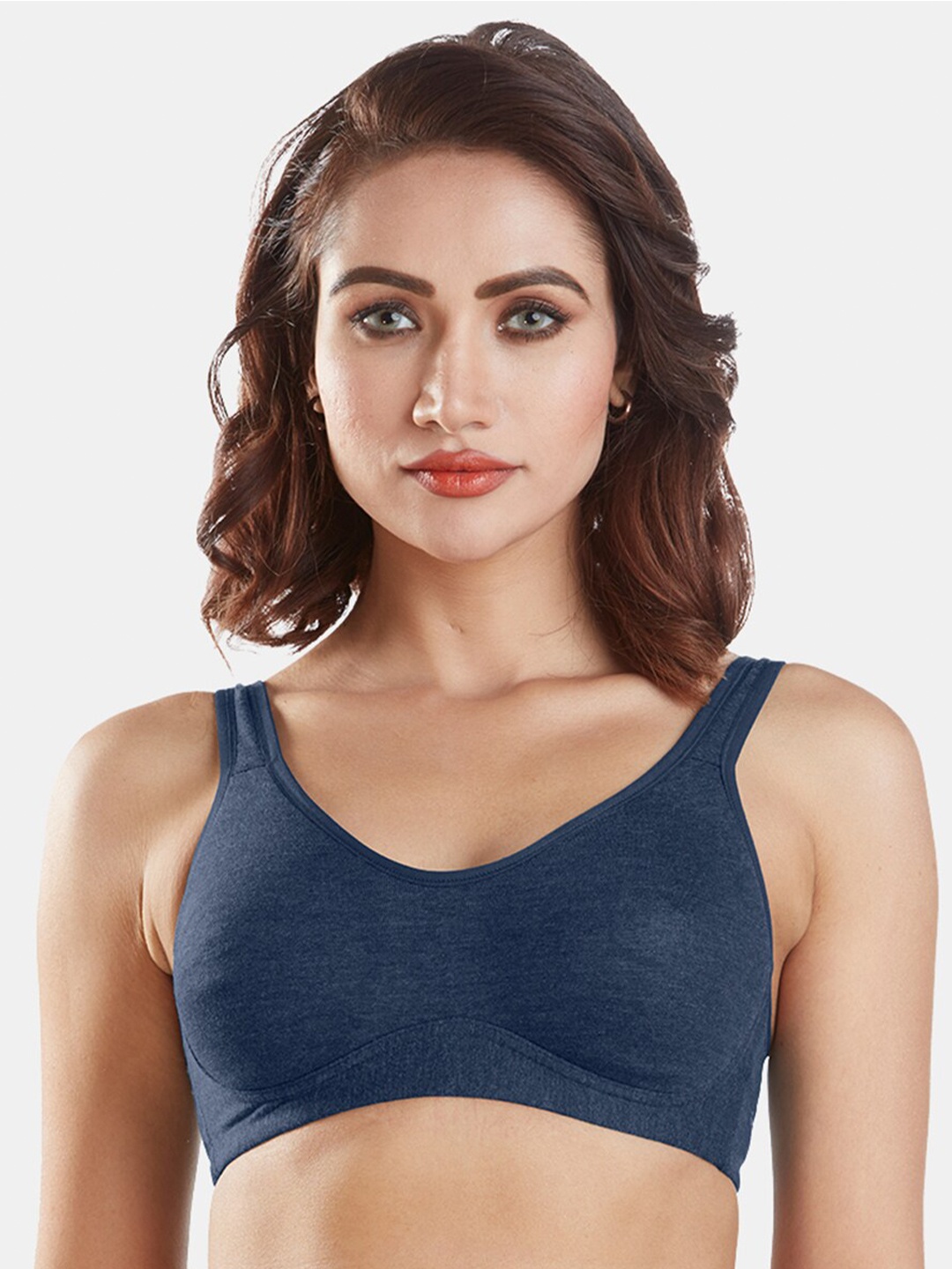 

Sonari Navy Blue Seamless Minimizer Bra