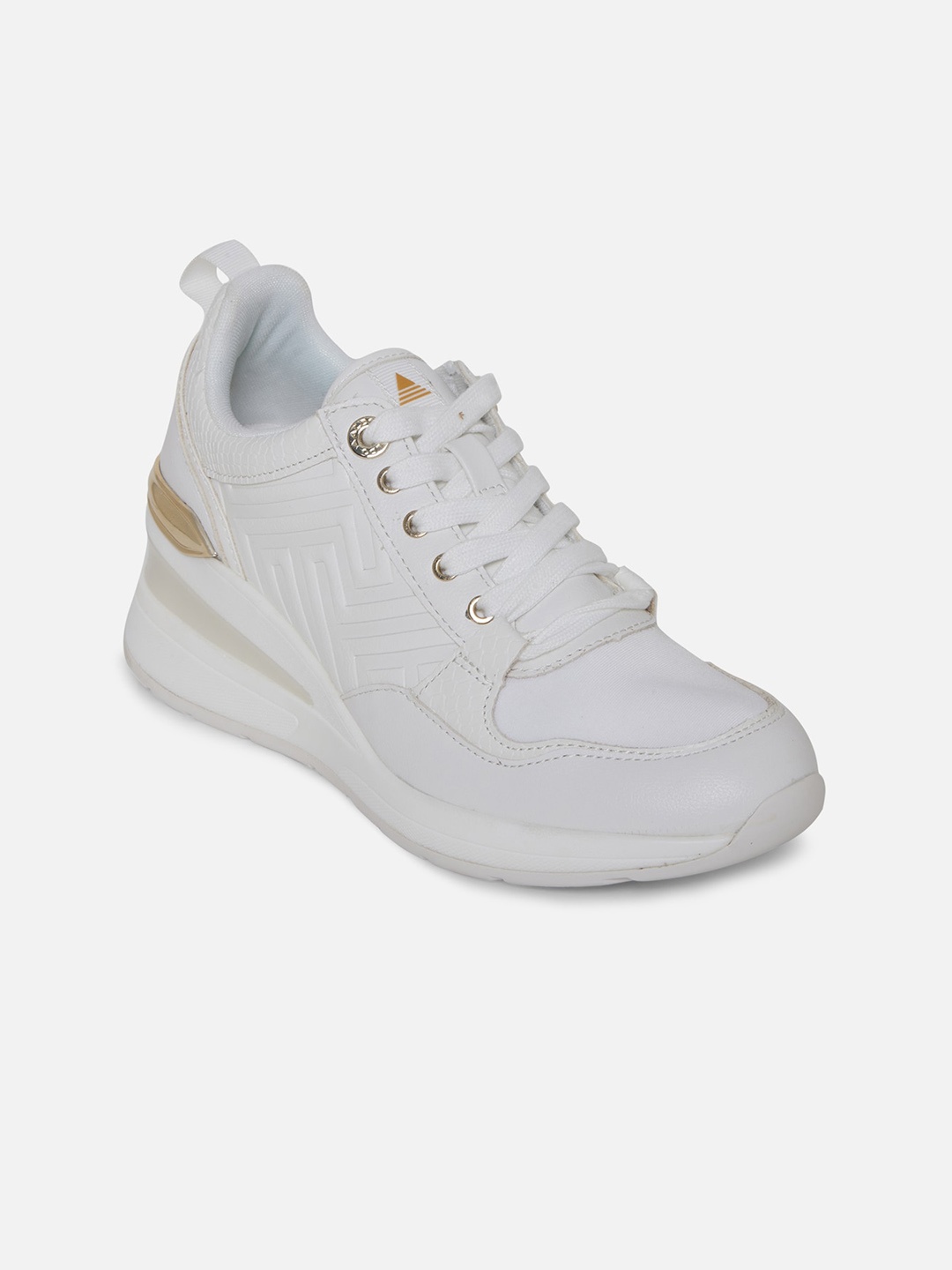 

ALDO Women White Textured Sneakers