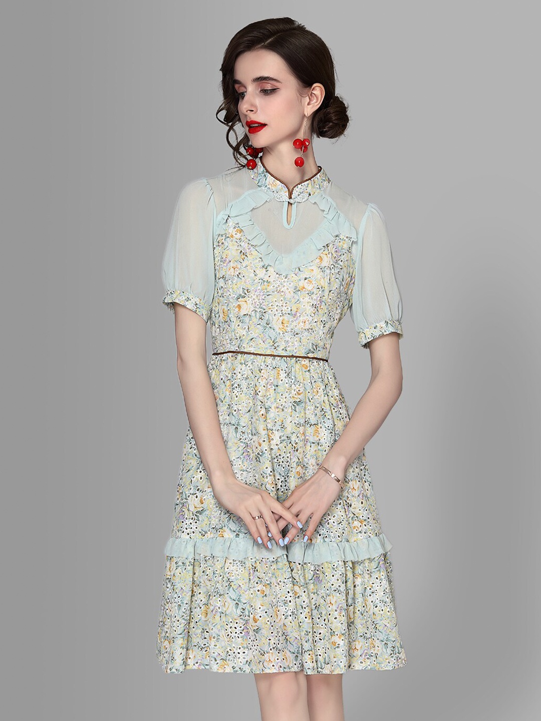 

JC Collection Multicoloured Fit And Flare Floral Dress, Multi