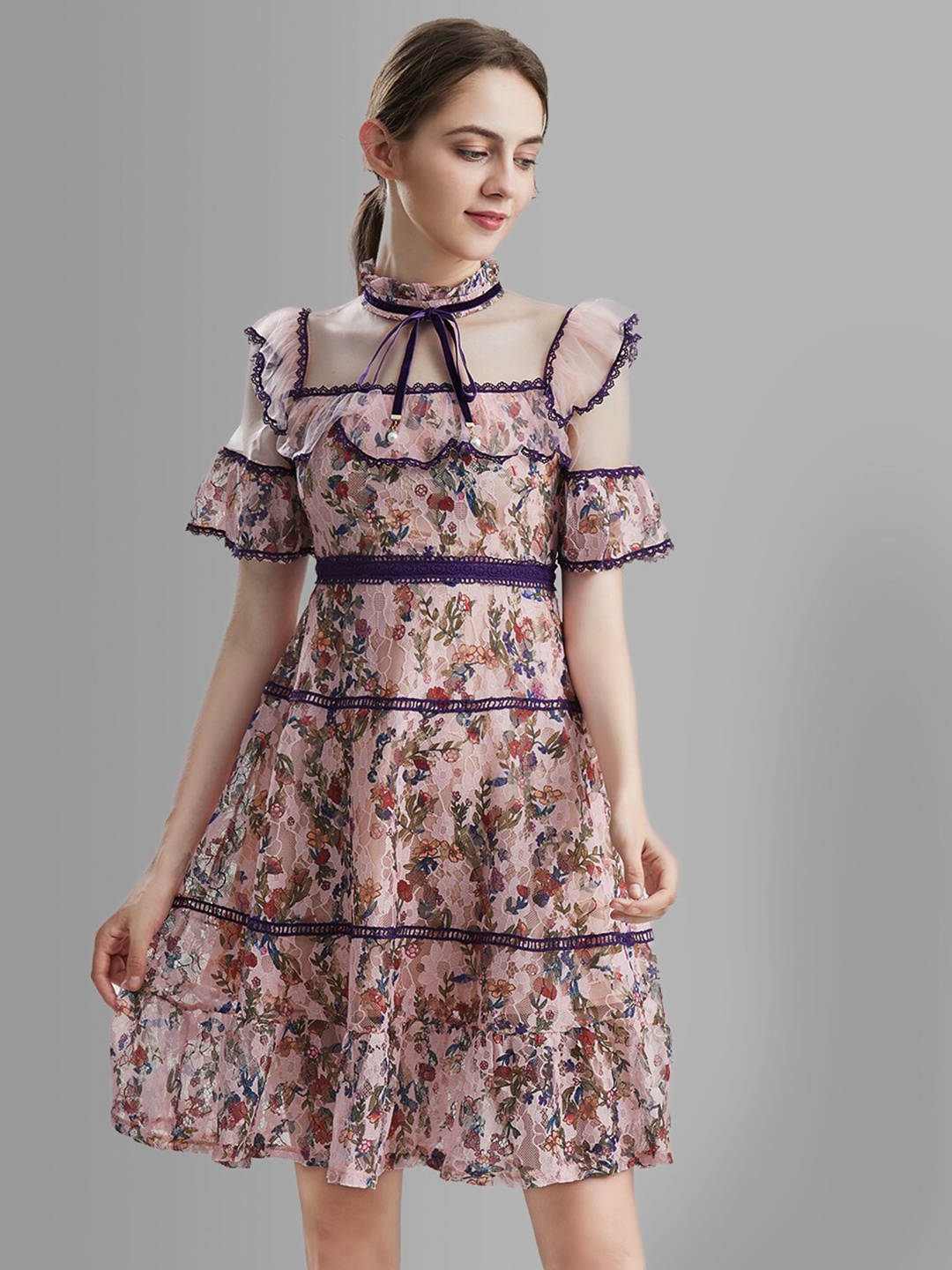 

JC Collection Pink Floral Dress