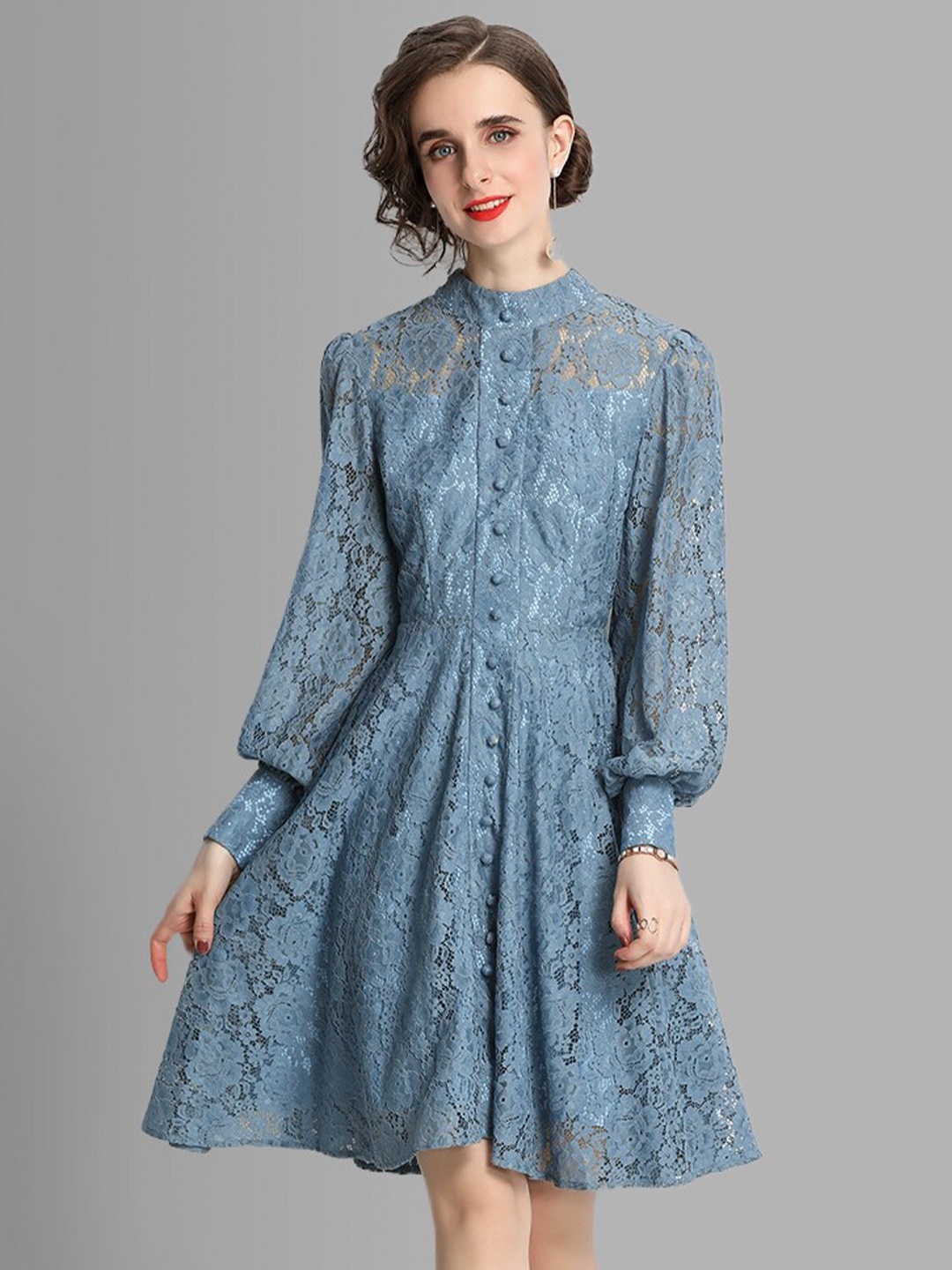 

JC Collection Women Blue Self Design Dress
