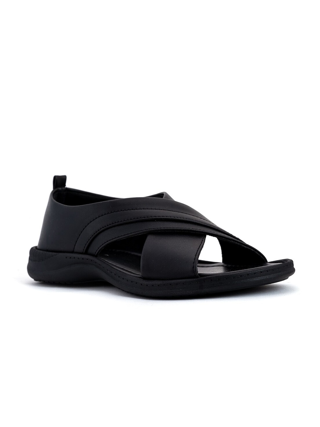 

Khadims Men Black Comfort Sandals