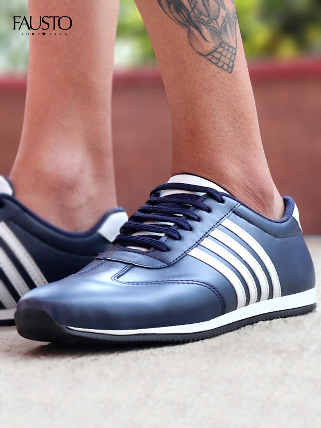 

FAUSTO Men Blue PU Sneakers