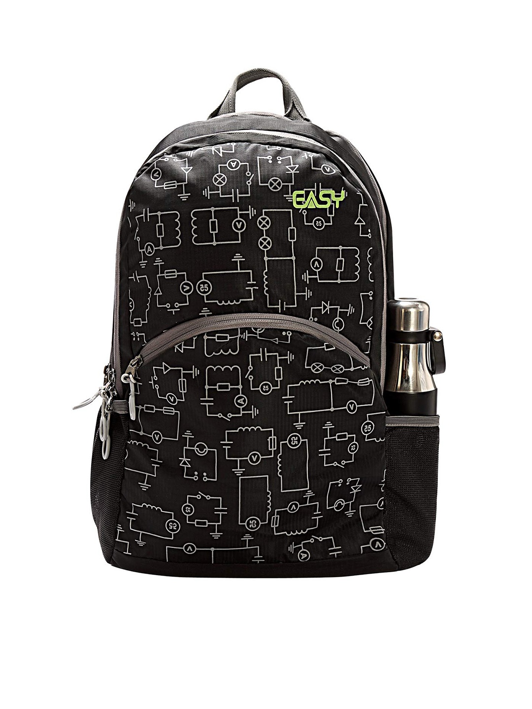 

EASY Unisex Black & White Graphic 19 Inch Backpack