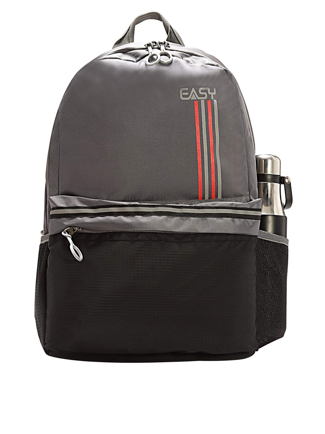 

EASY Unisex Black & Grey Backpack