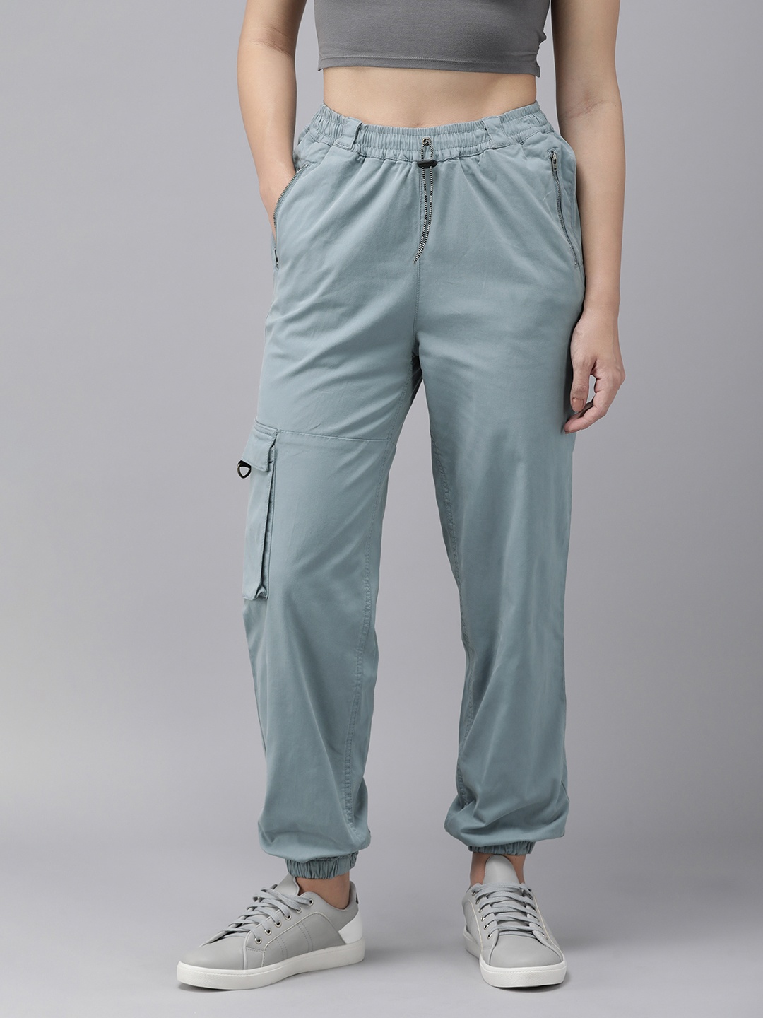 

The Roadster Life Co. Women Mid-Rise Joggers, Grey