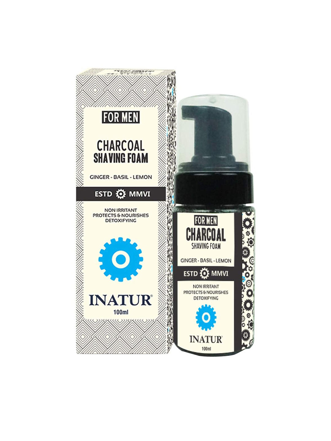 

Inatur Men Charcoal Shaving Foam 100 ml, Cream