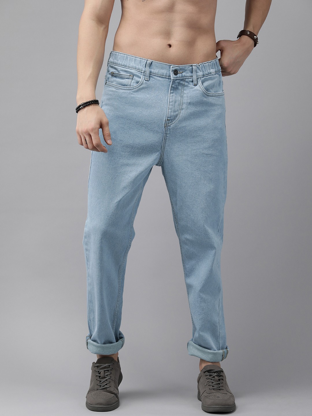 

The Roadster Lifestyle Co Men Blue Relaxed Fit Mid-Rise Stretchable Jeans