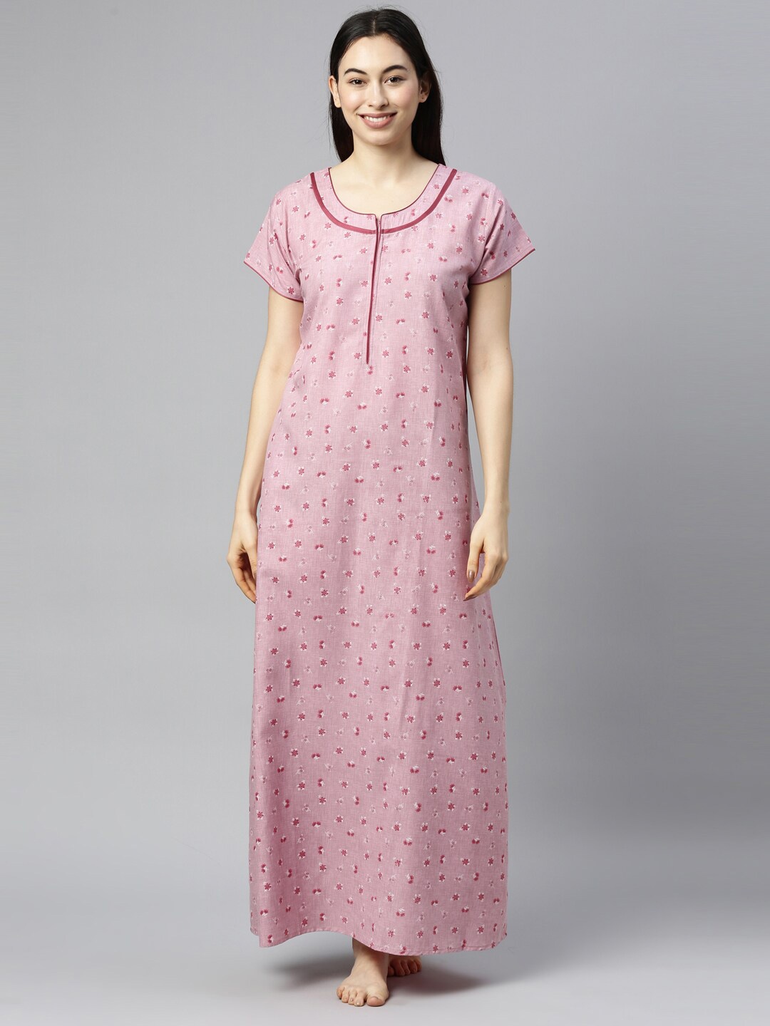 

GOLDSTROMS Pink Printed Maxi Nightdress
