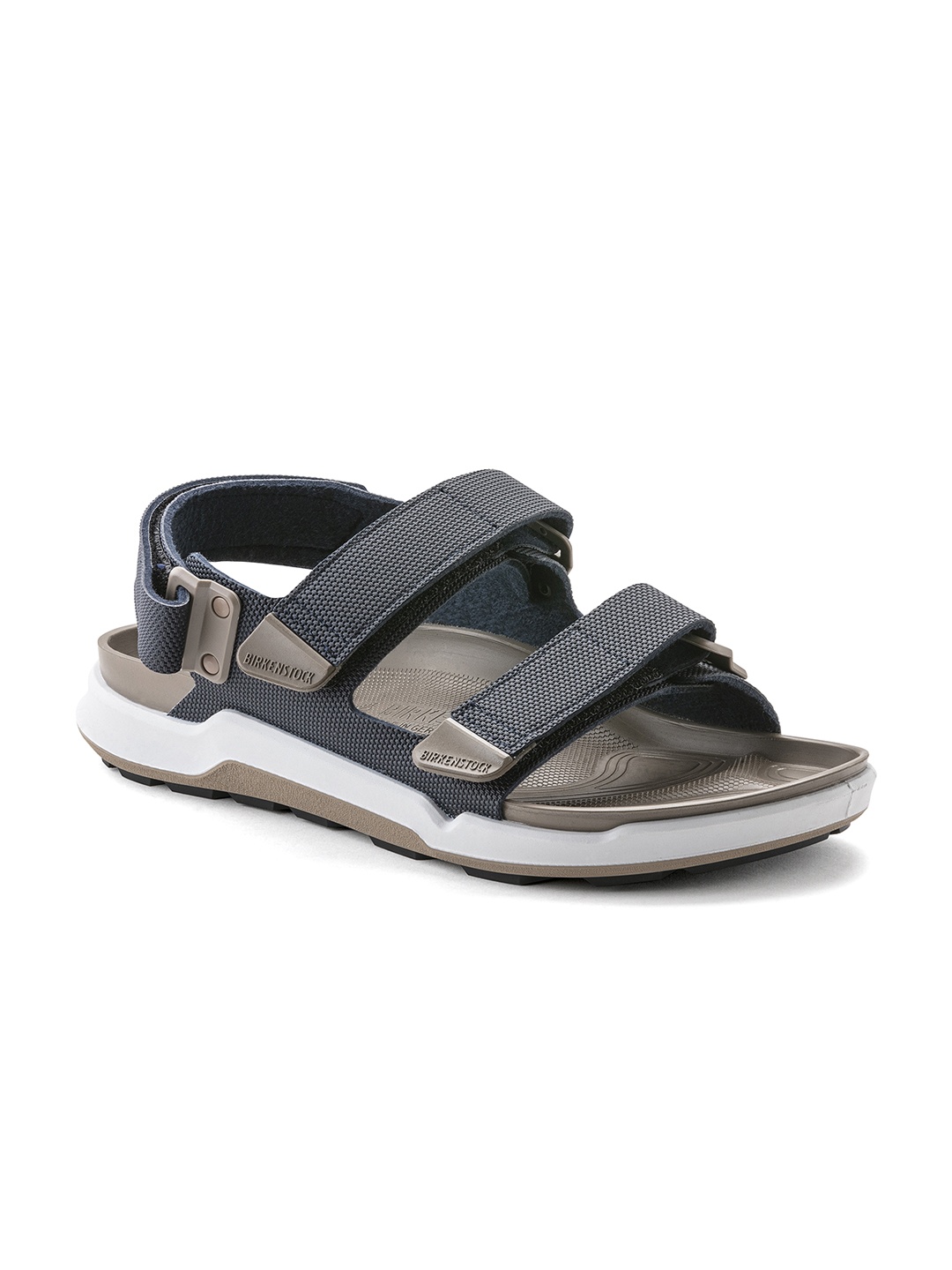 

Birkenstock Men Blue & Brown Regular Width Tatacoa PU Comfort Sandals