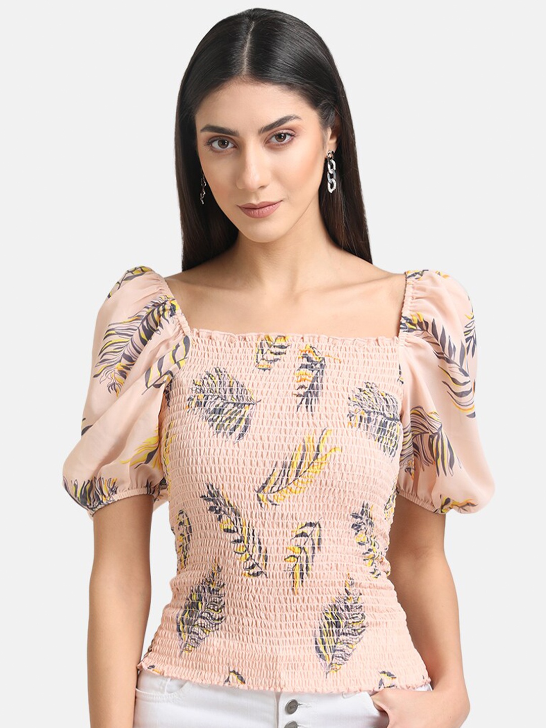 

Kazo Pink Floral Print Top